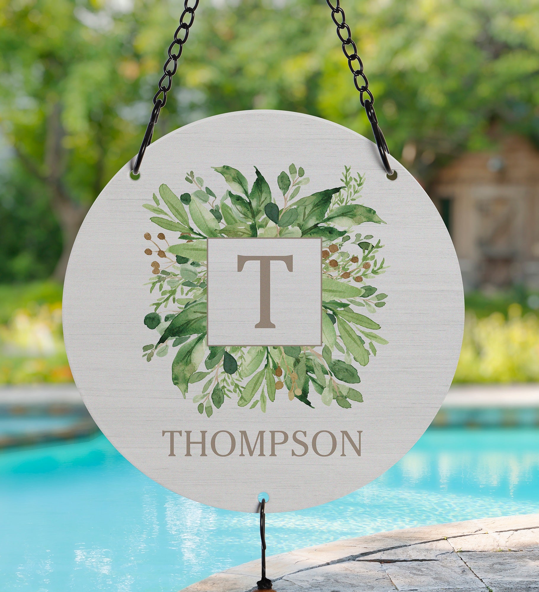 Spring Greenery Personalized Wind Chimes