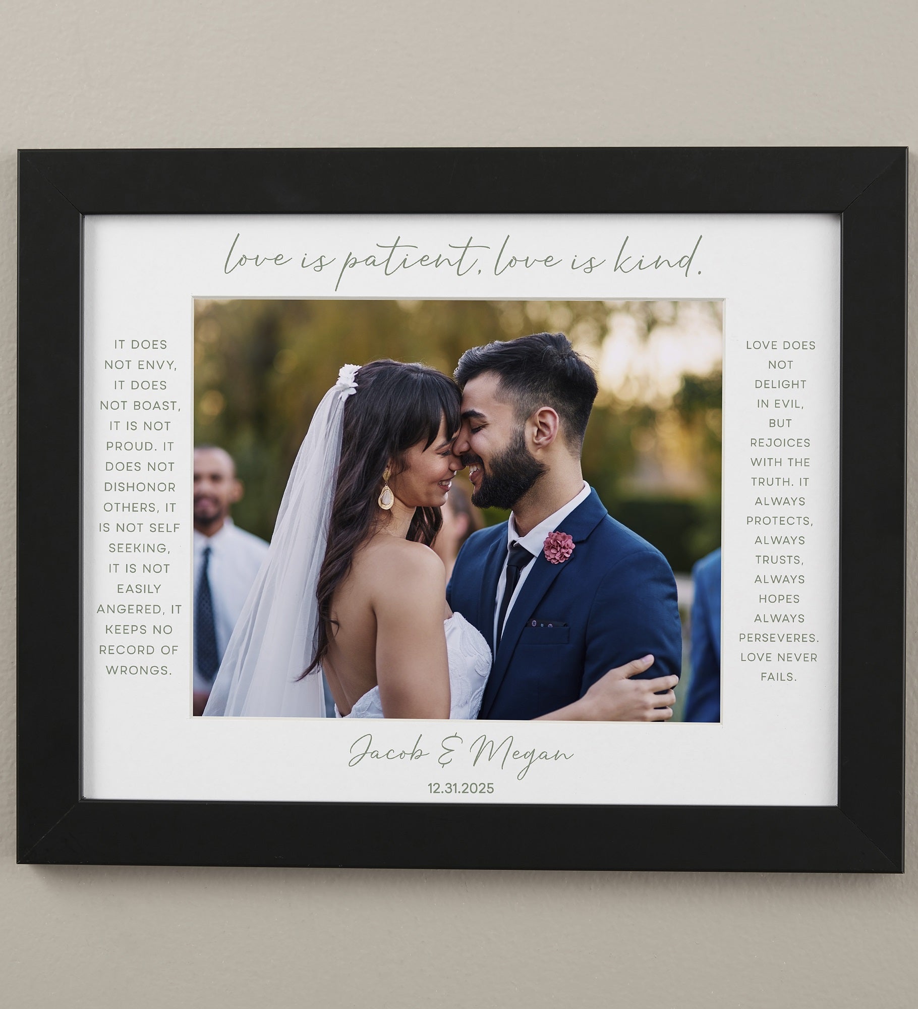 Love Is Patient Personalized Matted Frames