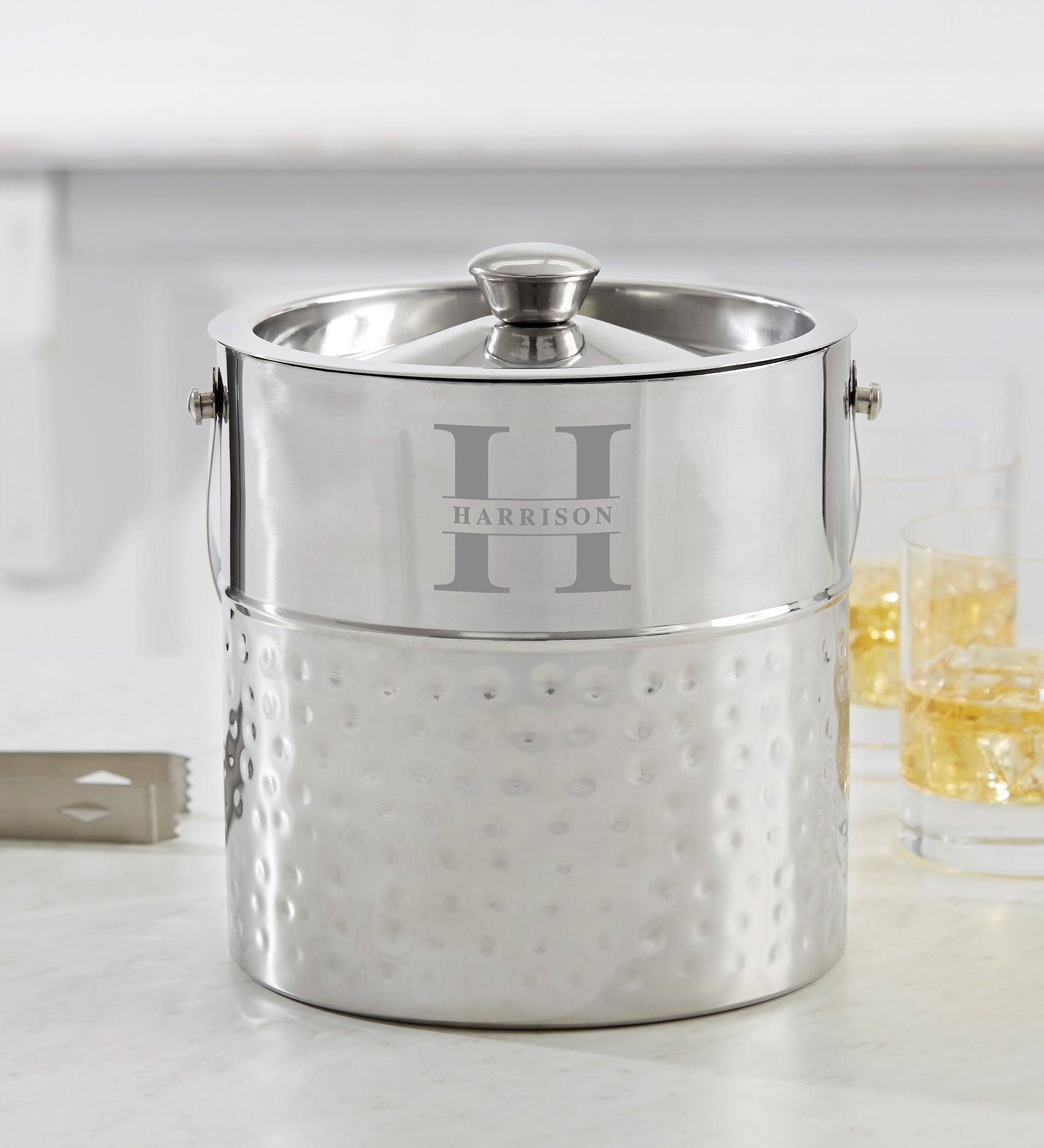 Lavish Last Name Personalized Ice Bucket