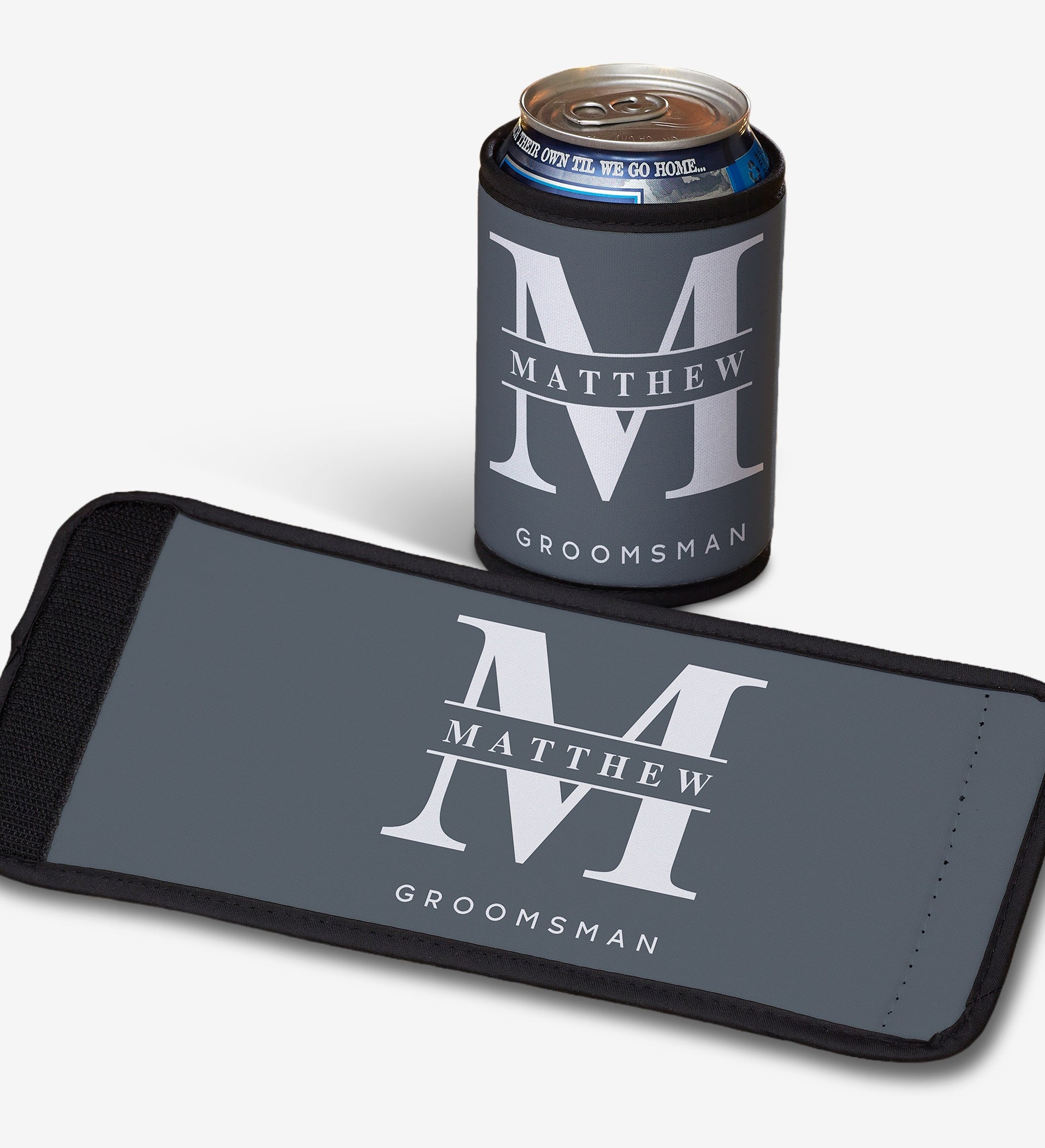 Lavish Groomsmen Wedding Personalized Can & Bottle Wrap