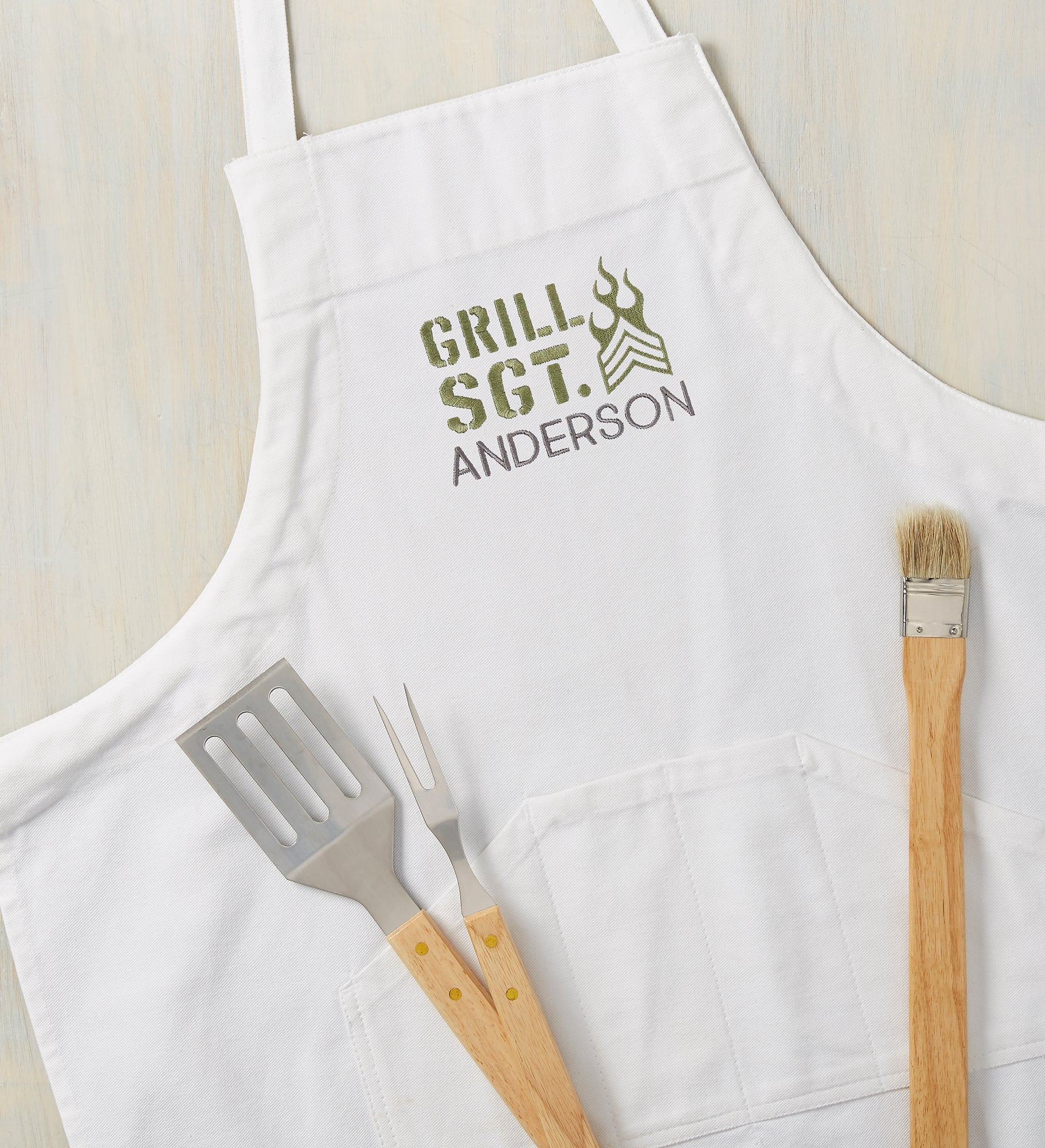 Grill Sergeant Embroidered Apron