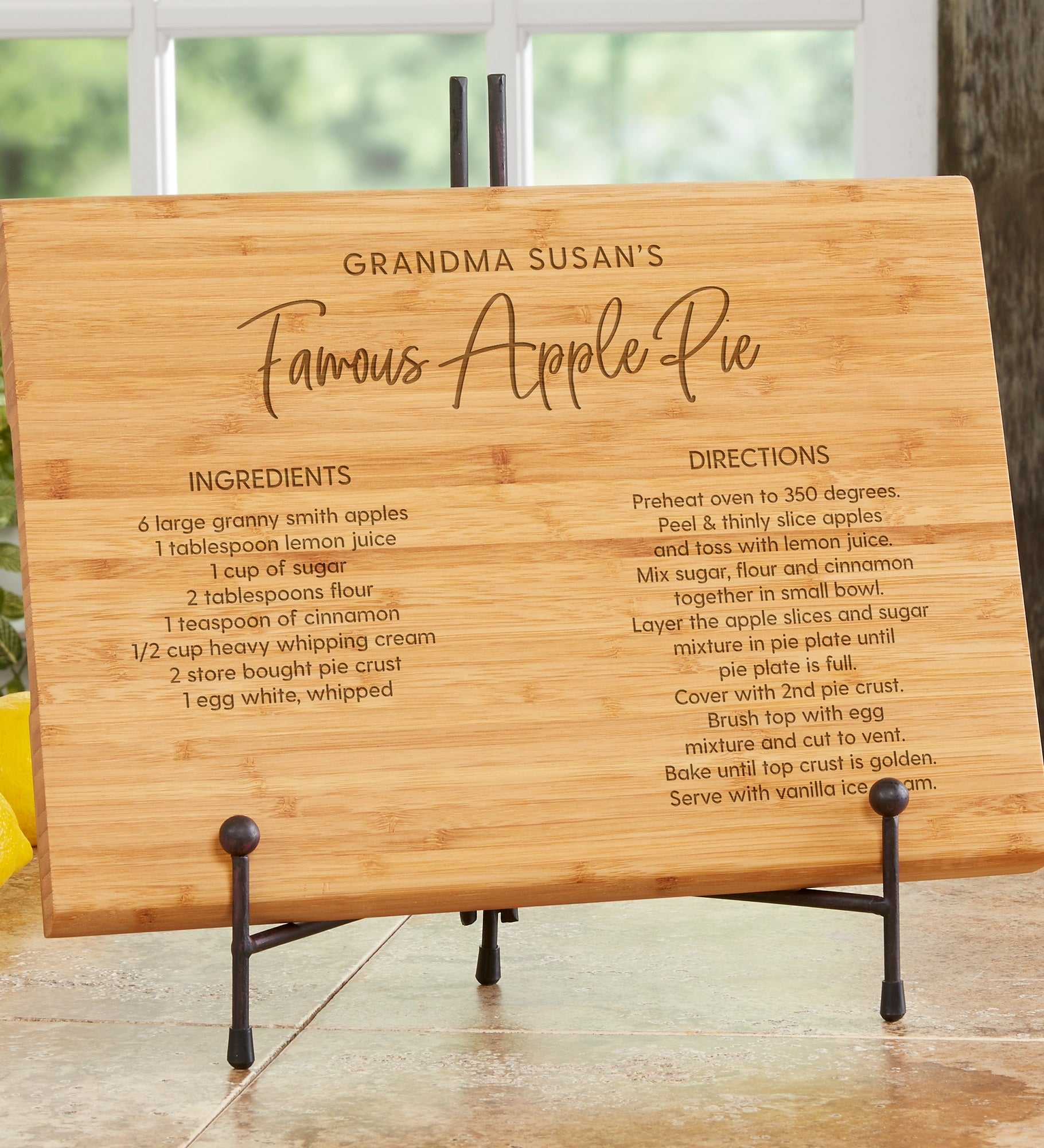 Favorite Family Recipe Personalized Bamboo Cutting Board