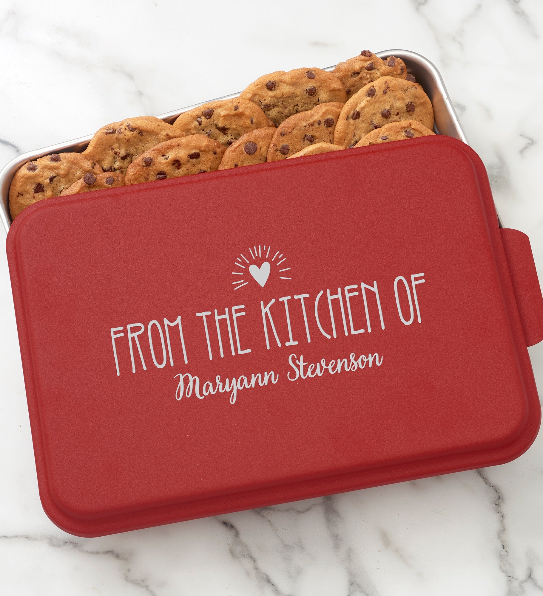 Made With Love Personalized Cake Pan with Lid