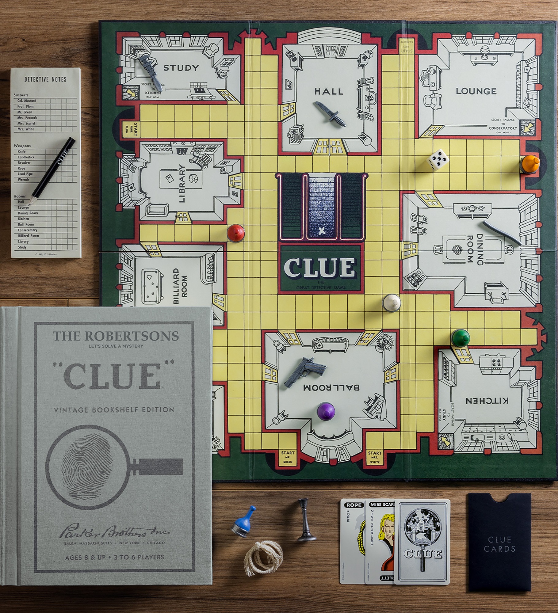 Clue® Personalized Vintage Bookshelf Edition Board Game
