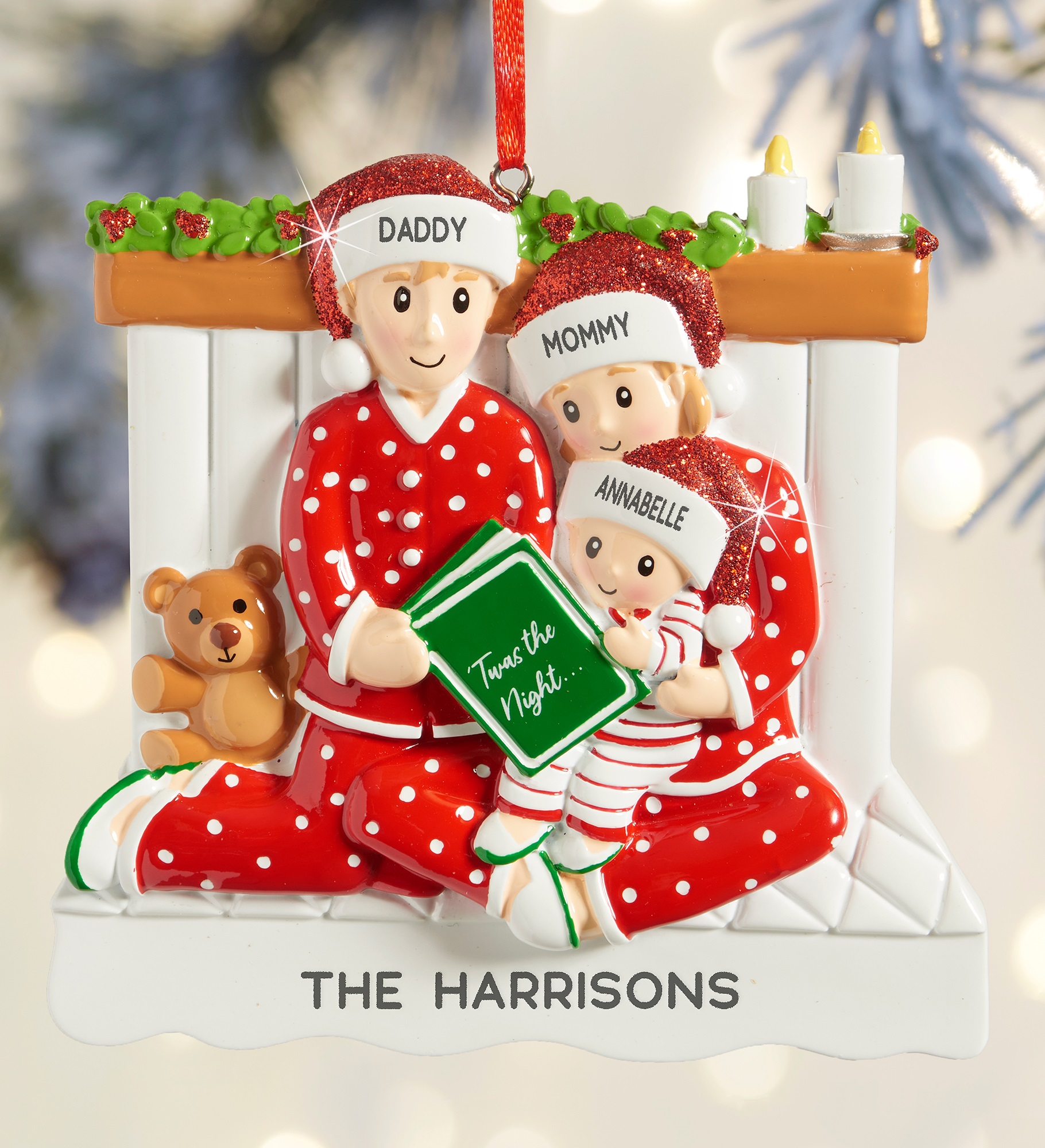 Story Time Personalized Family Ornament
