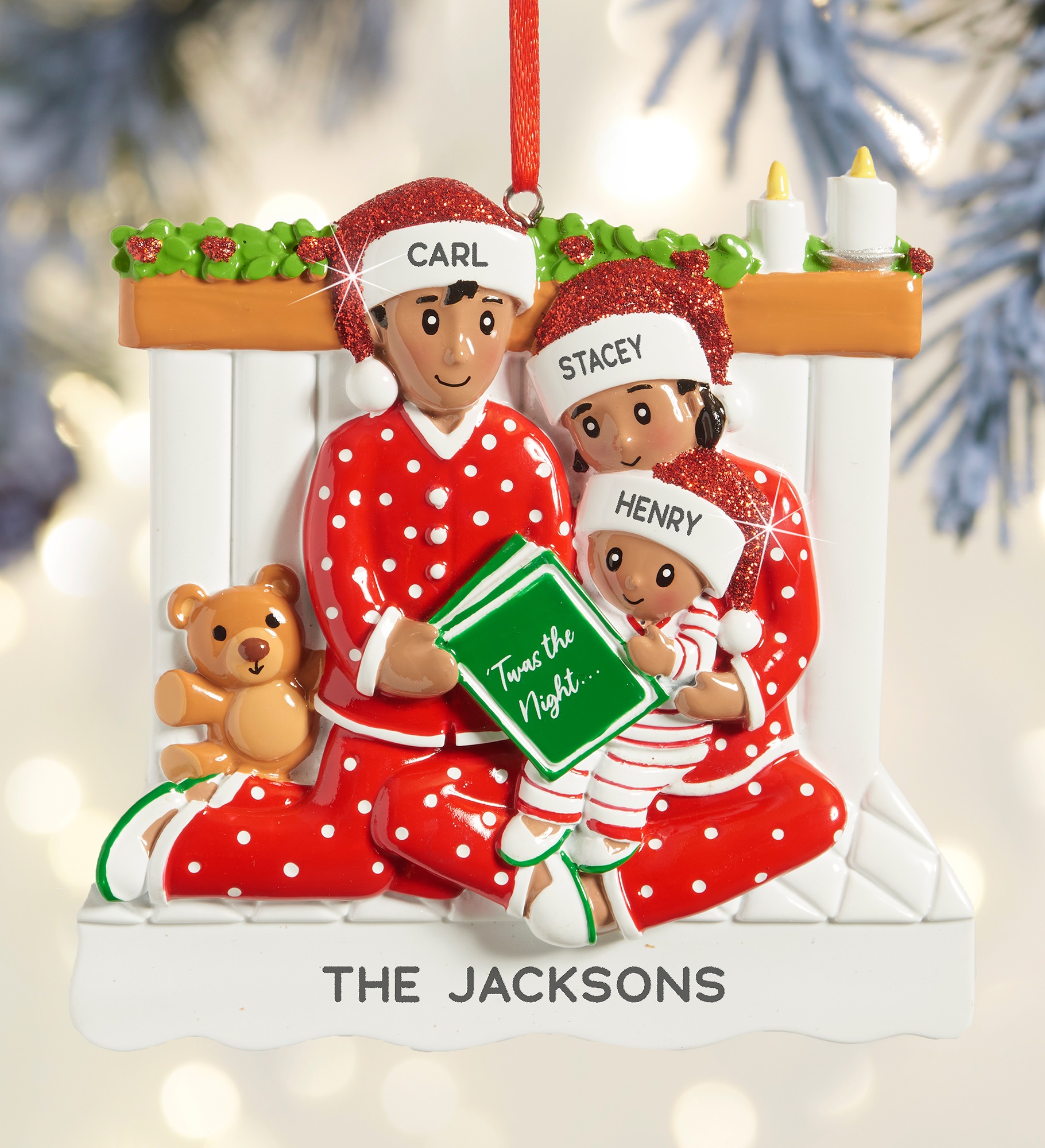 Story Time Personalized Family Ornament