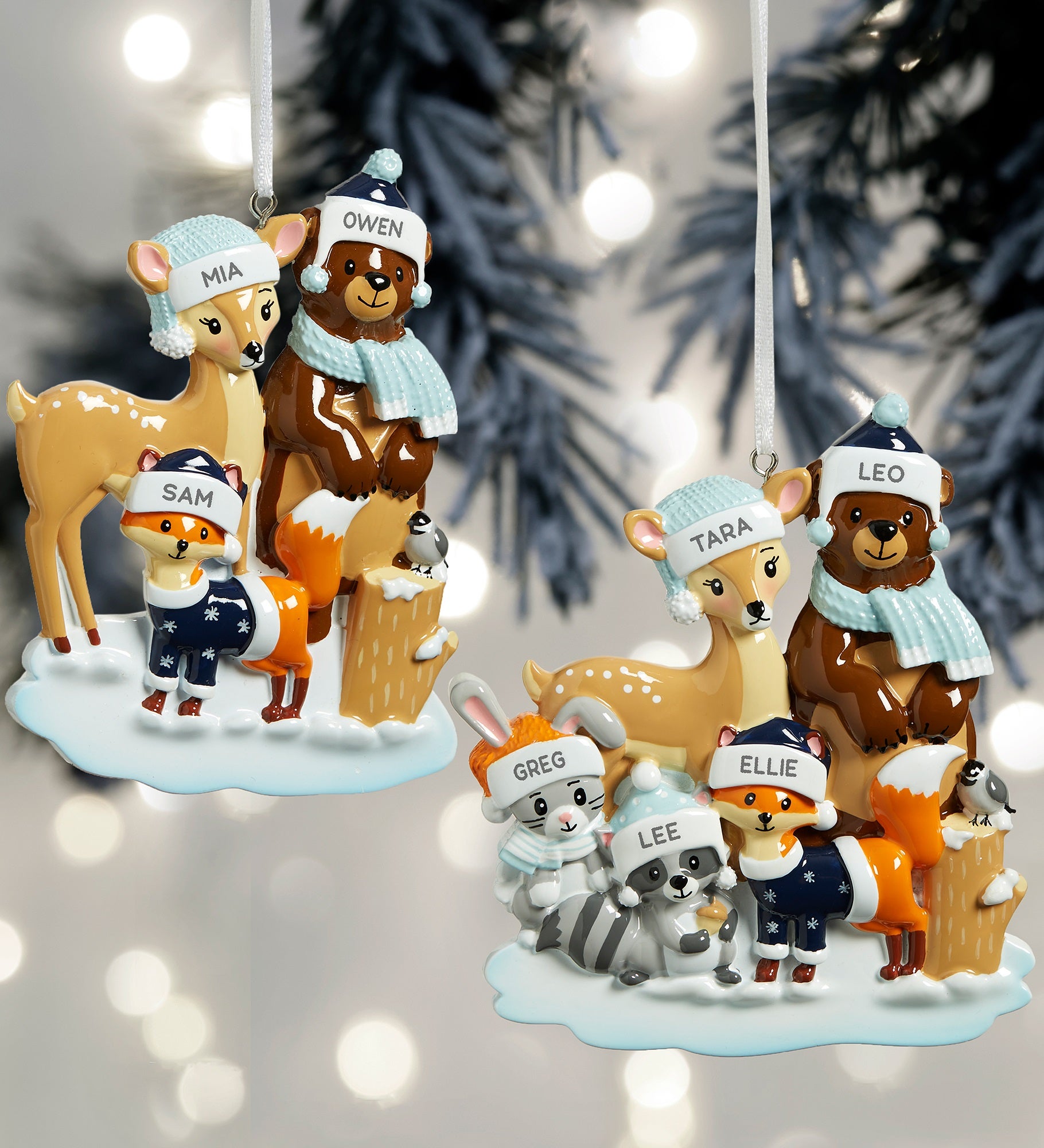 Woodland Family Personalized Ornament