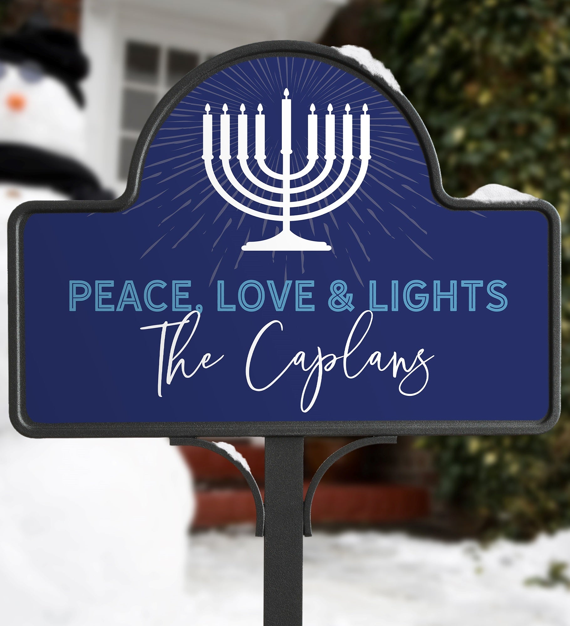 Hanukkah Personalized Magnetic Garden Sign