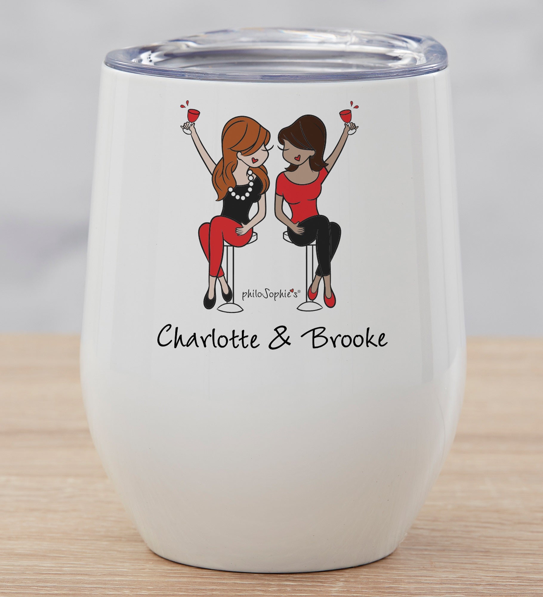 Best Friend philoSophie's® Personalized Stainless Insulated Wine Cup