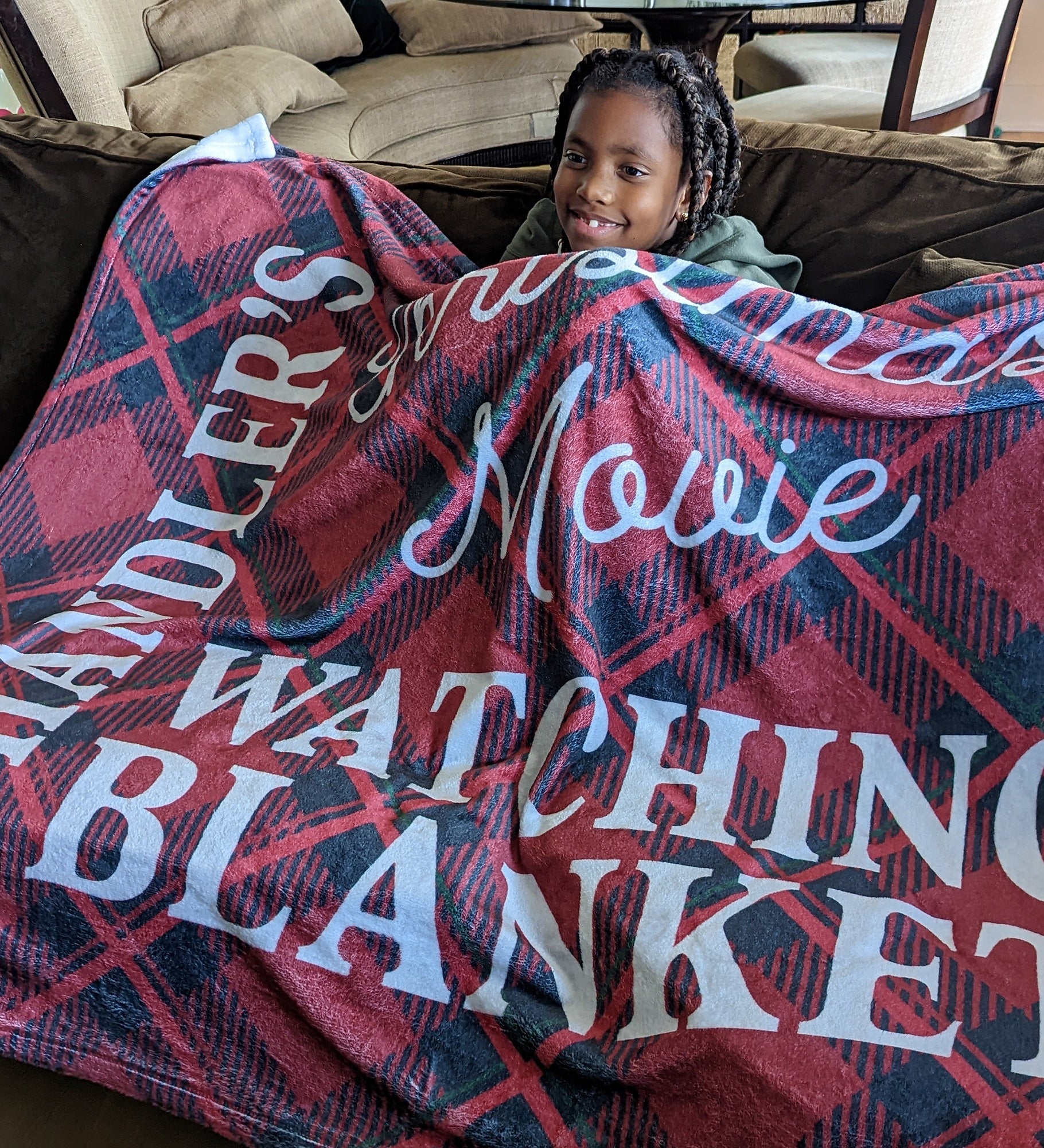 Christmas Movie Watching Personalized Blanket