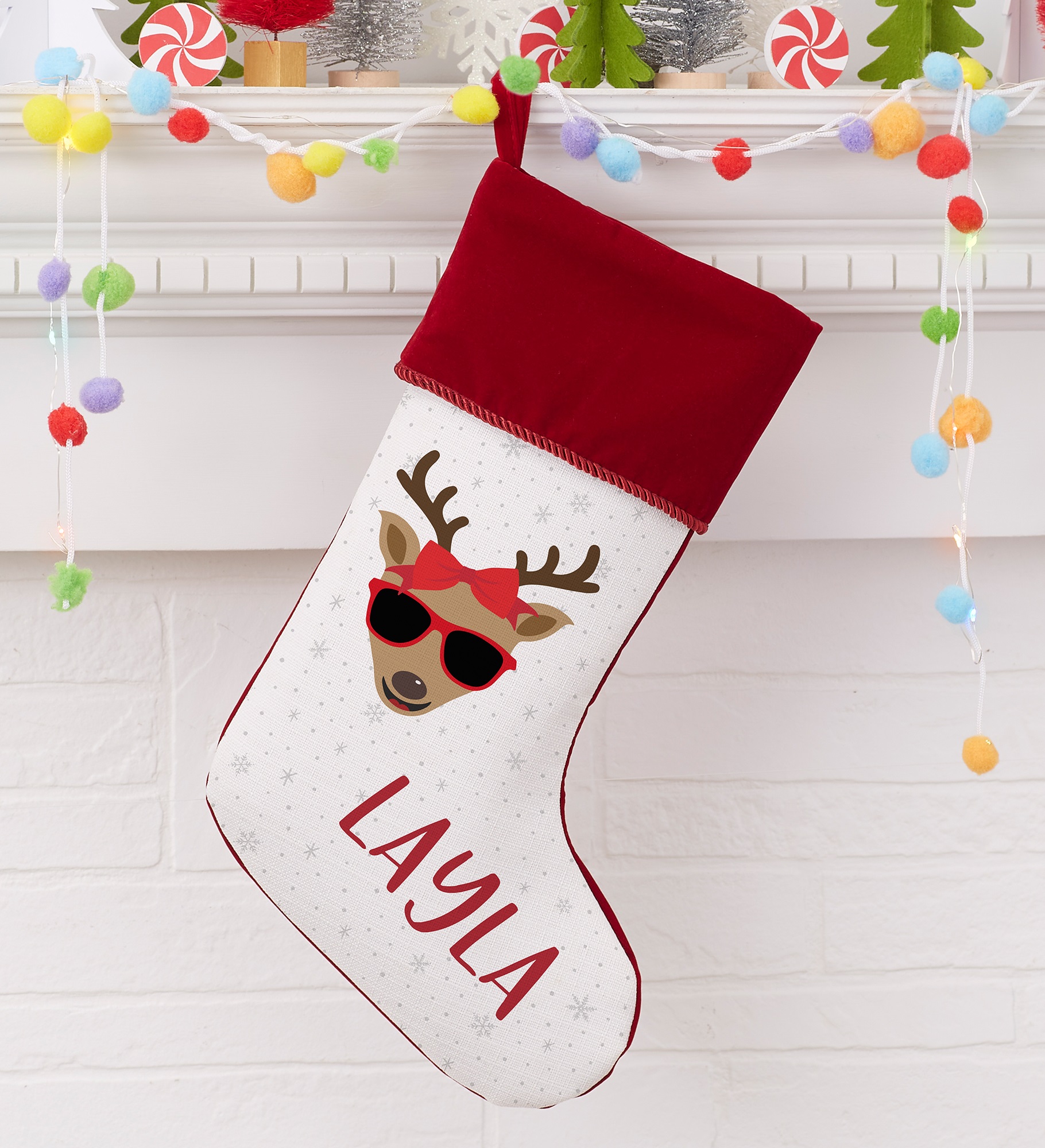 Build Your Own Reindeer Personalized Christmas Stocking