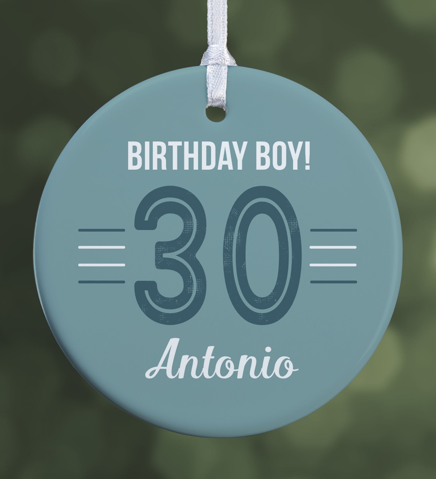 Modern Milestone Birthday Personalized Ornament