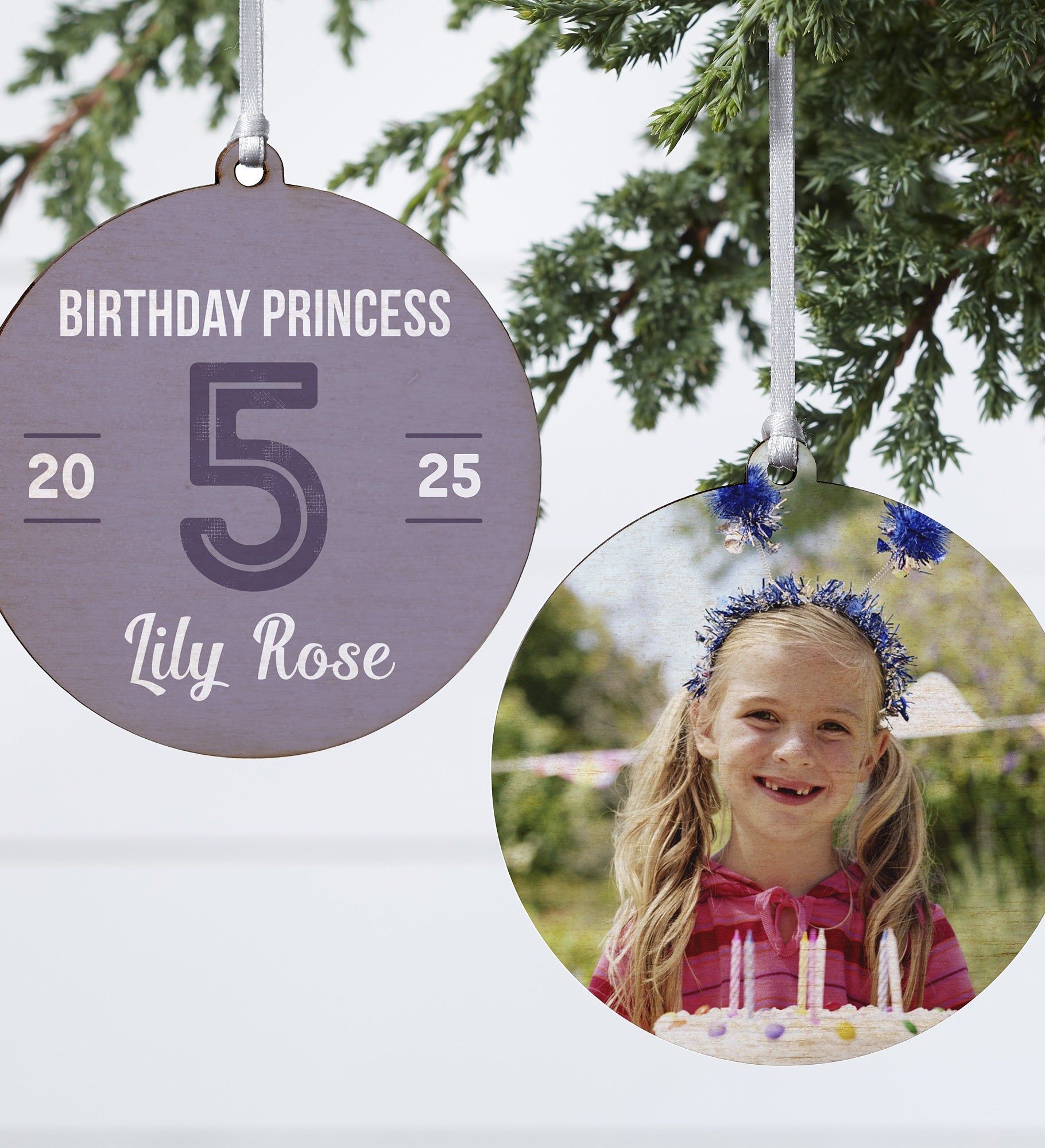 Modern Milestone Birthday Personalized Ornament