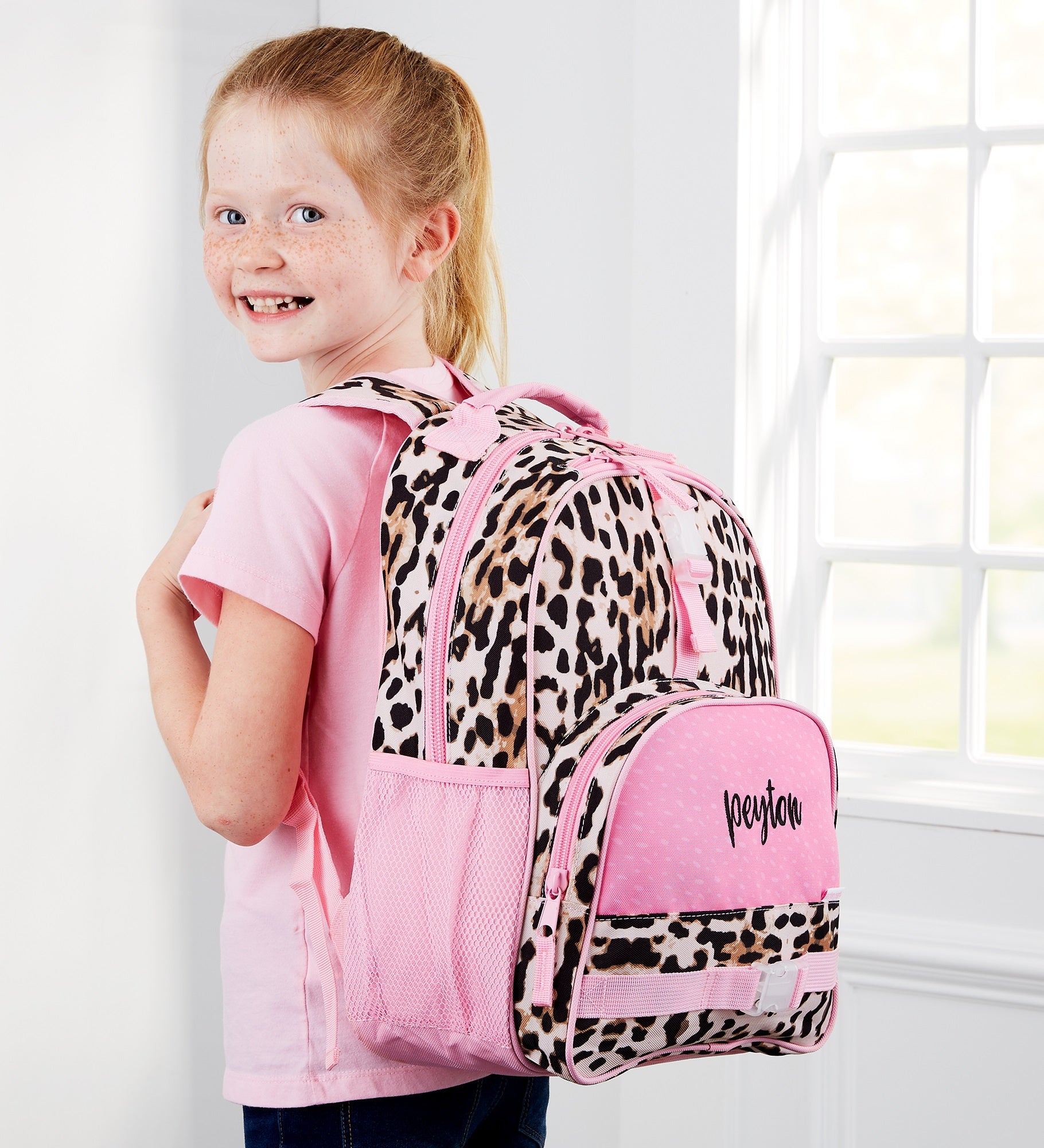 Leopard Embroidered All Over Print Backpack by Stephen Joseph