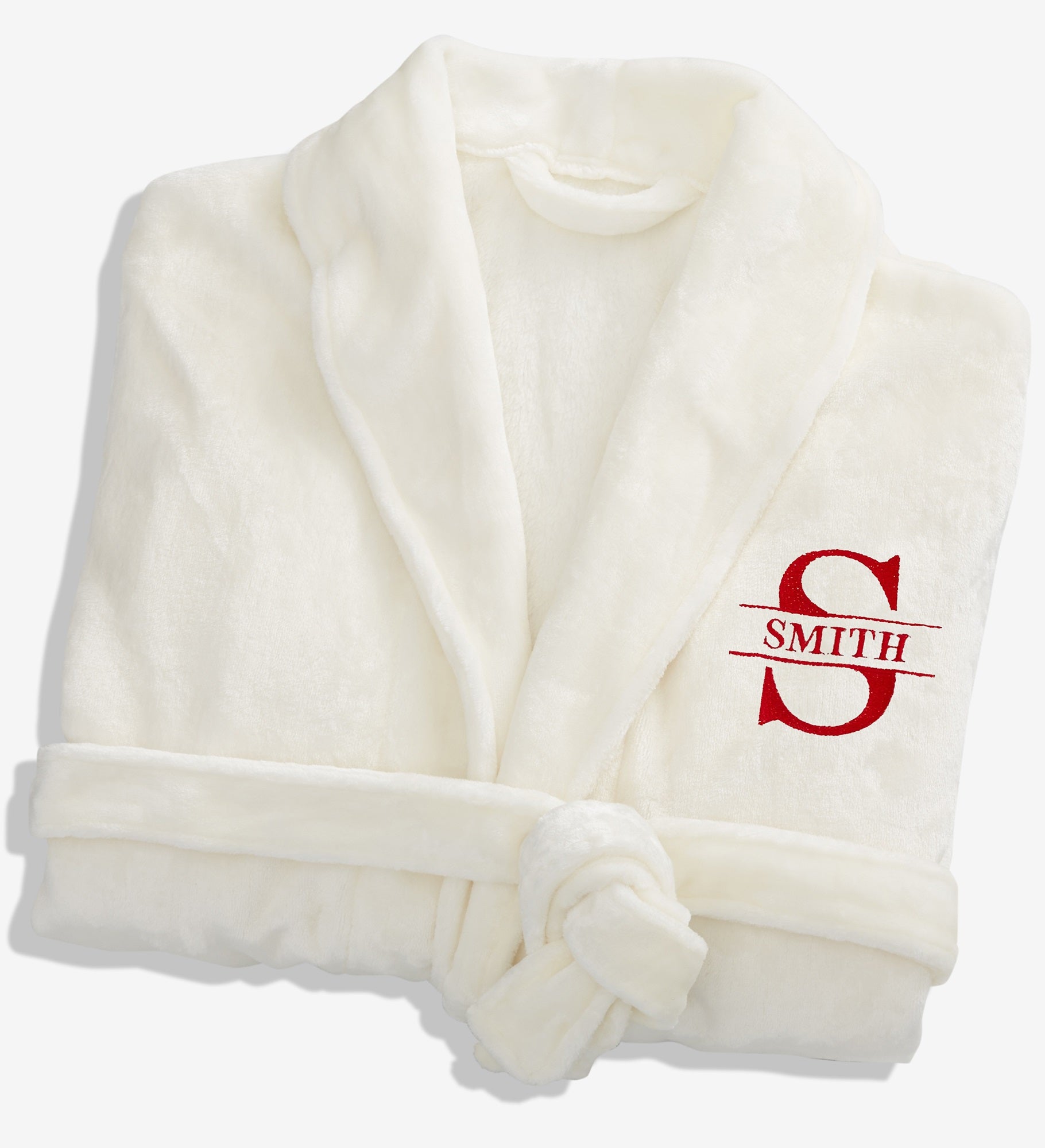Lavish Last Name Embroidered Fleece Robes 