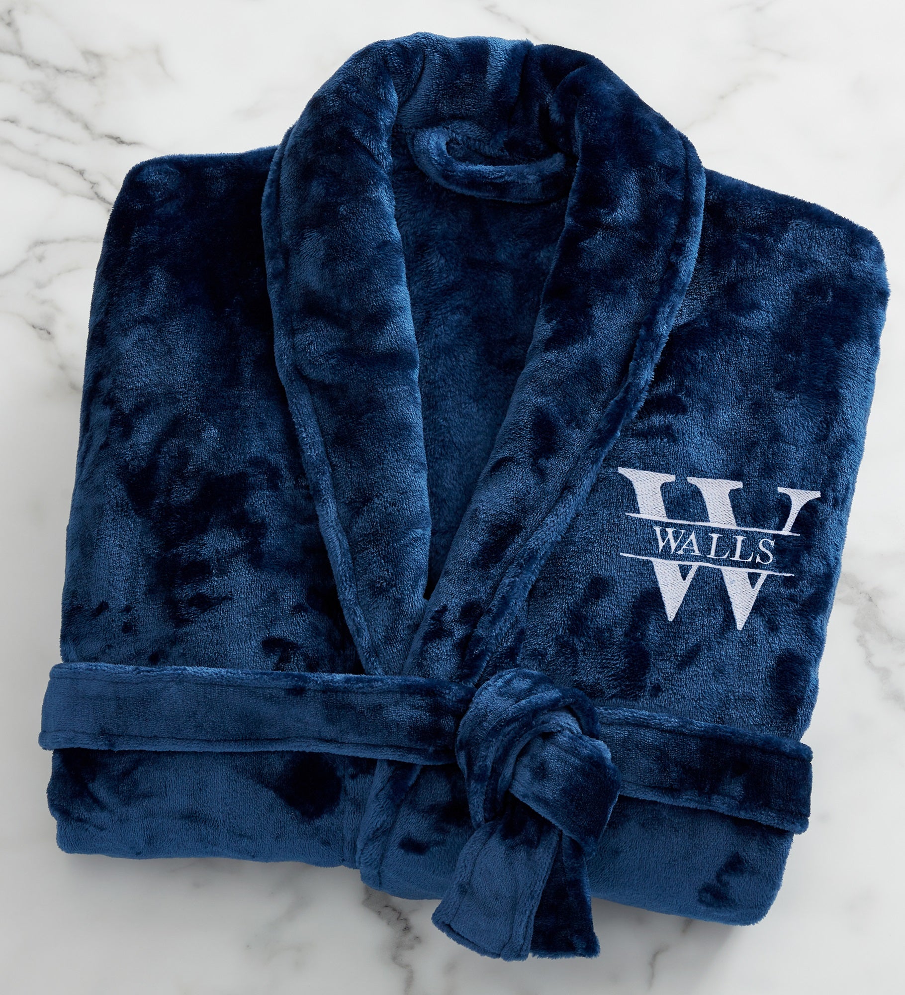 Lavish Last Name Embroidered Fleece Robes