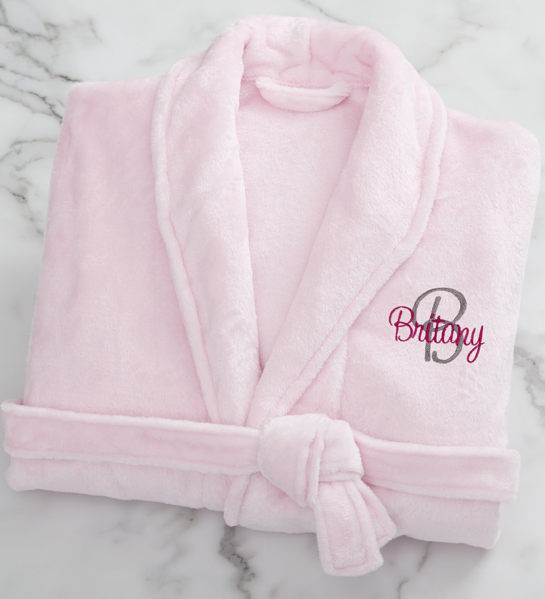 Playful Name Embroidered Fleece Robes