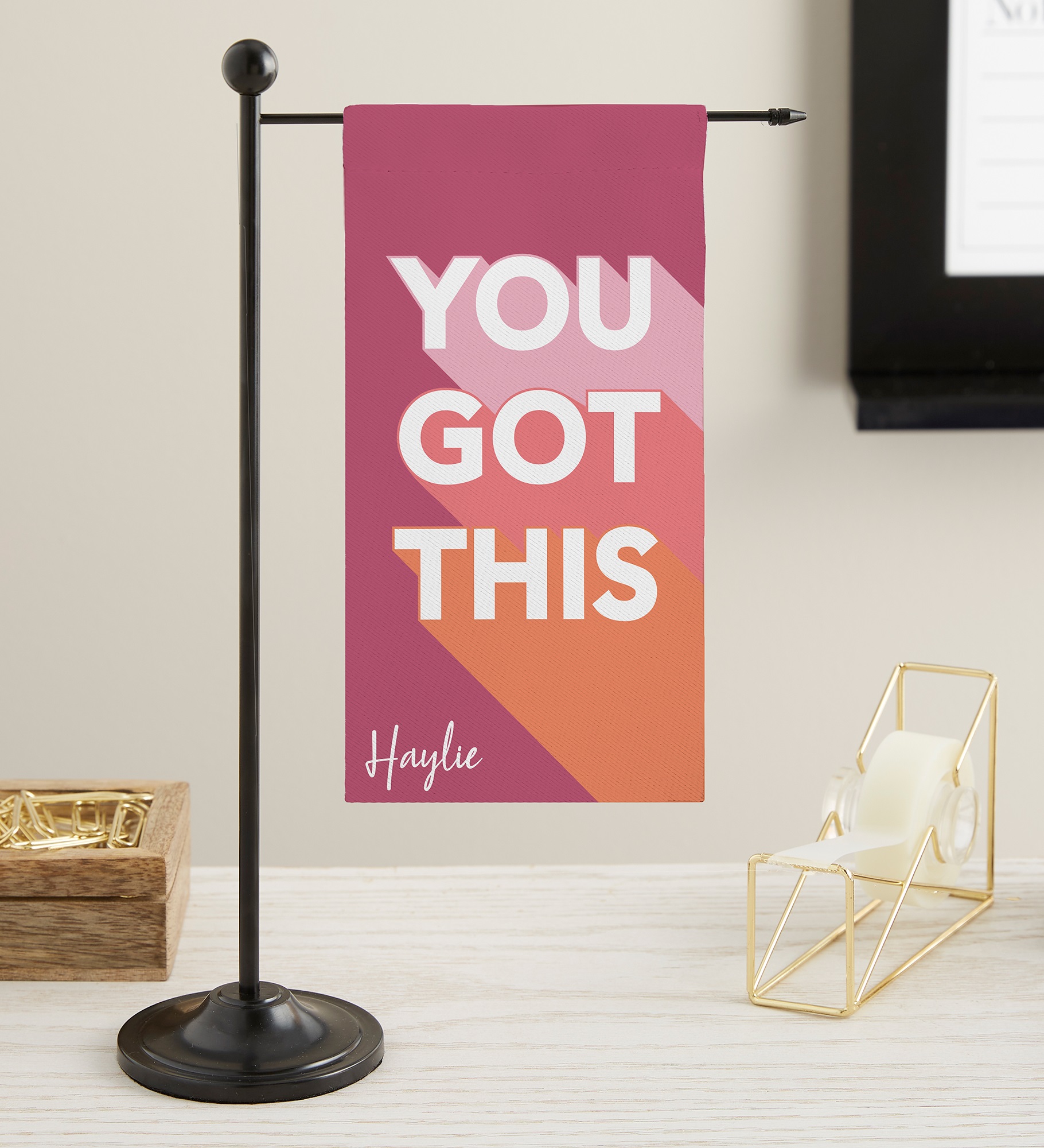 You Got This Personalized Mini Desk Flag