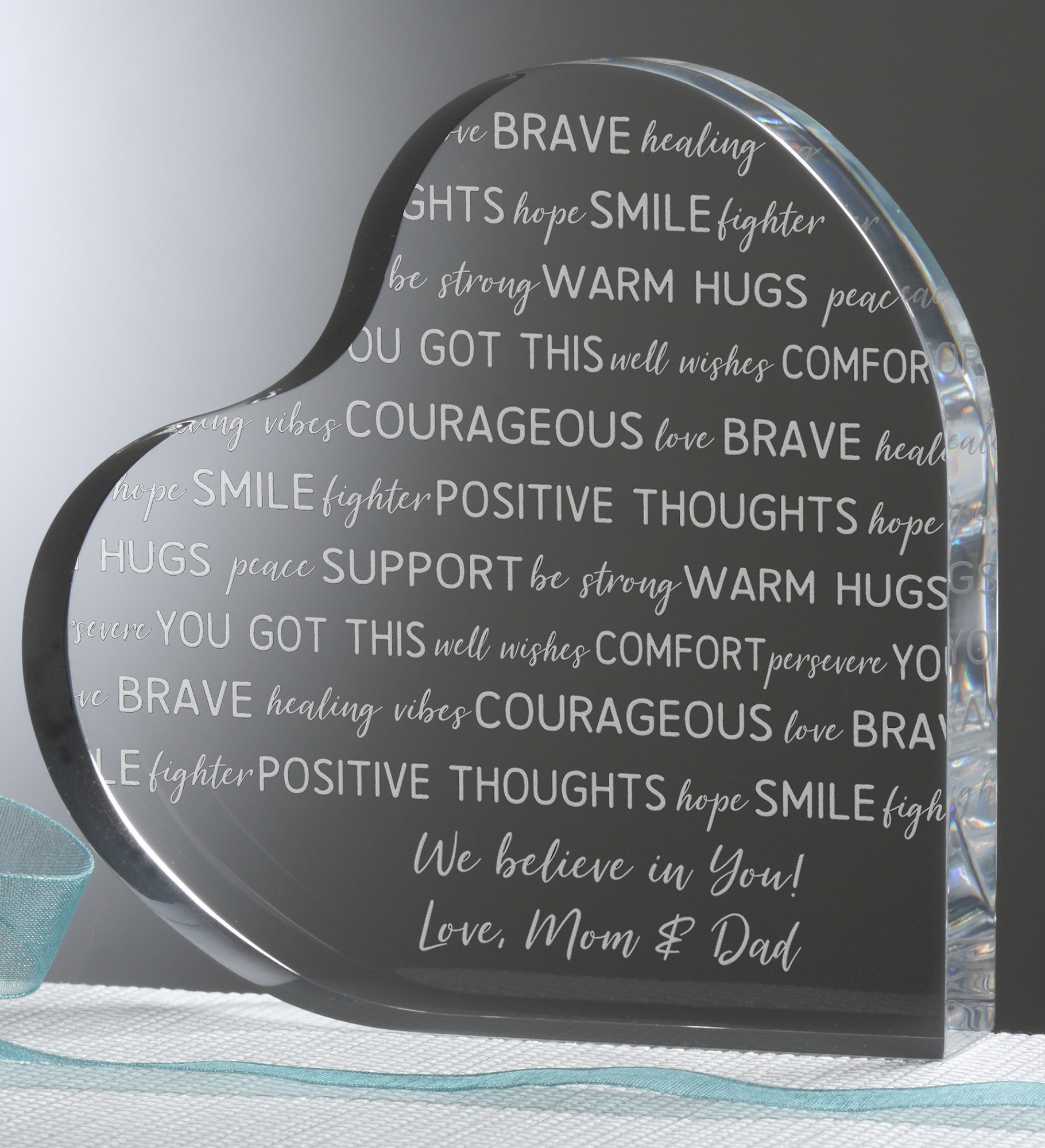 Words of Encouragement Personalized Heart Keepsake