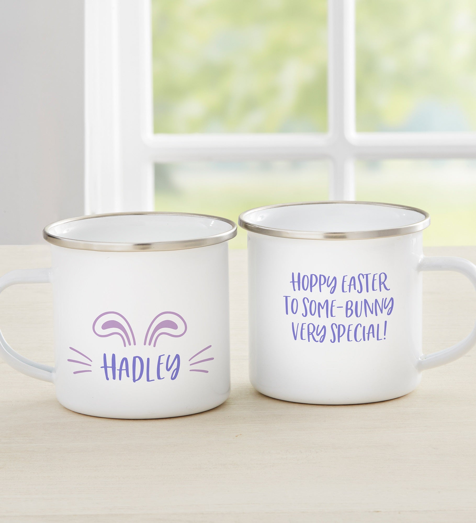 Ear-resistible Name Personalized Kids Easter Enamel Mug
