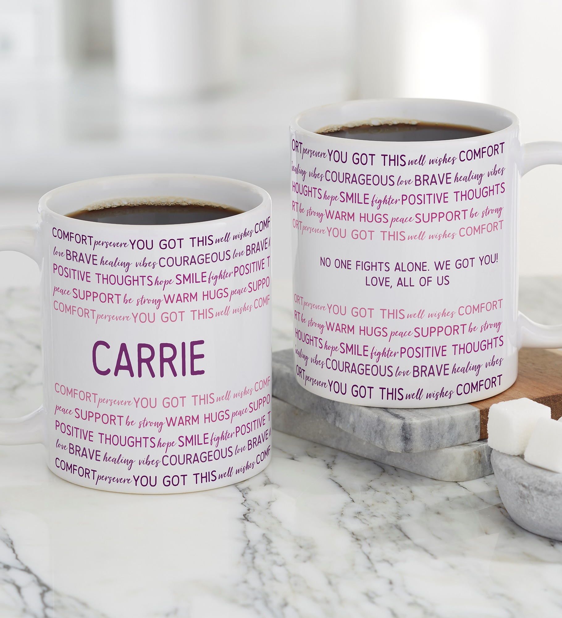 Words of Encouragement Personalized Coffee Mugs