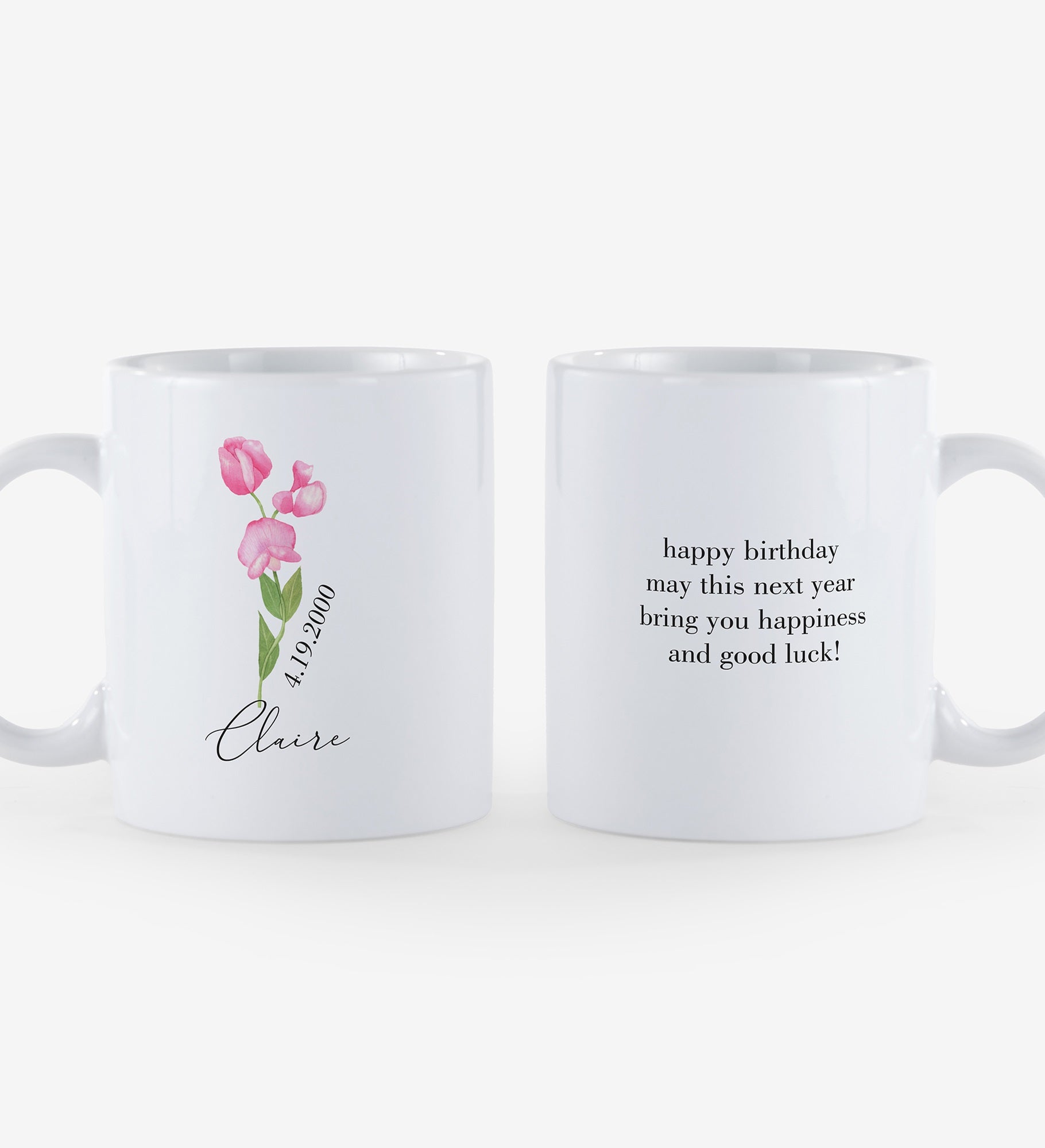 Birth Month Flower Personalized Coffee Mug