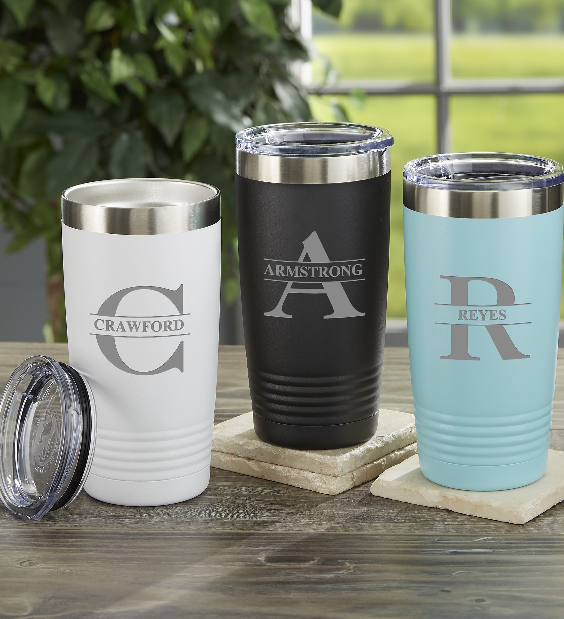 Lavish Last Name Personalized 20 oz. Vacuum Insulated Stainless Steel Tumblers