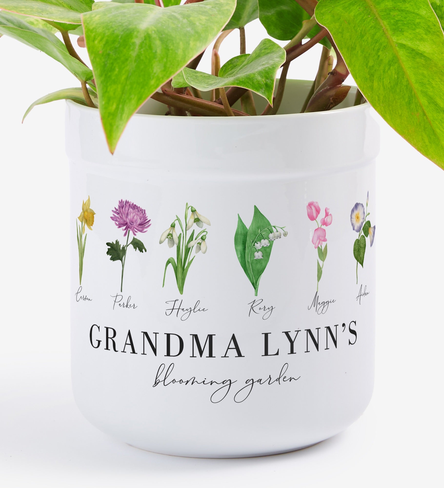 Birth Month Flower Personalized Outdoor Flower Pot