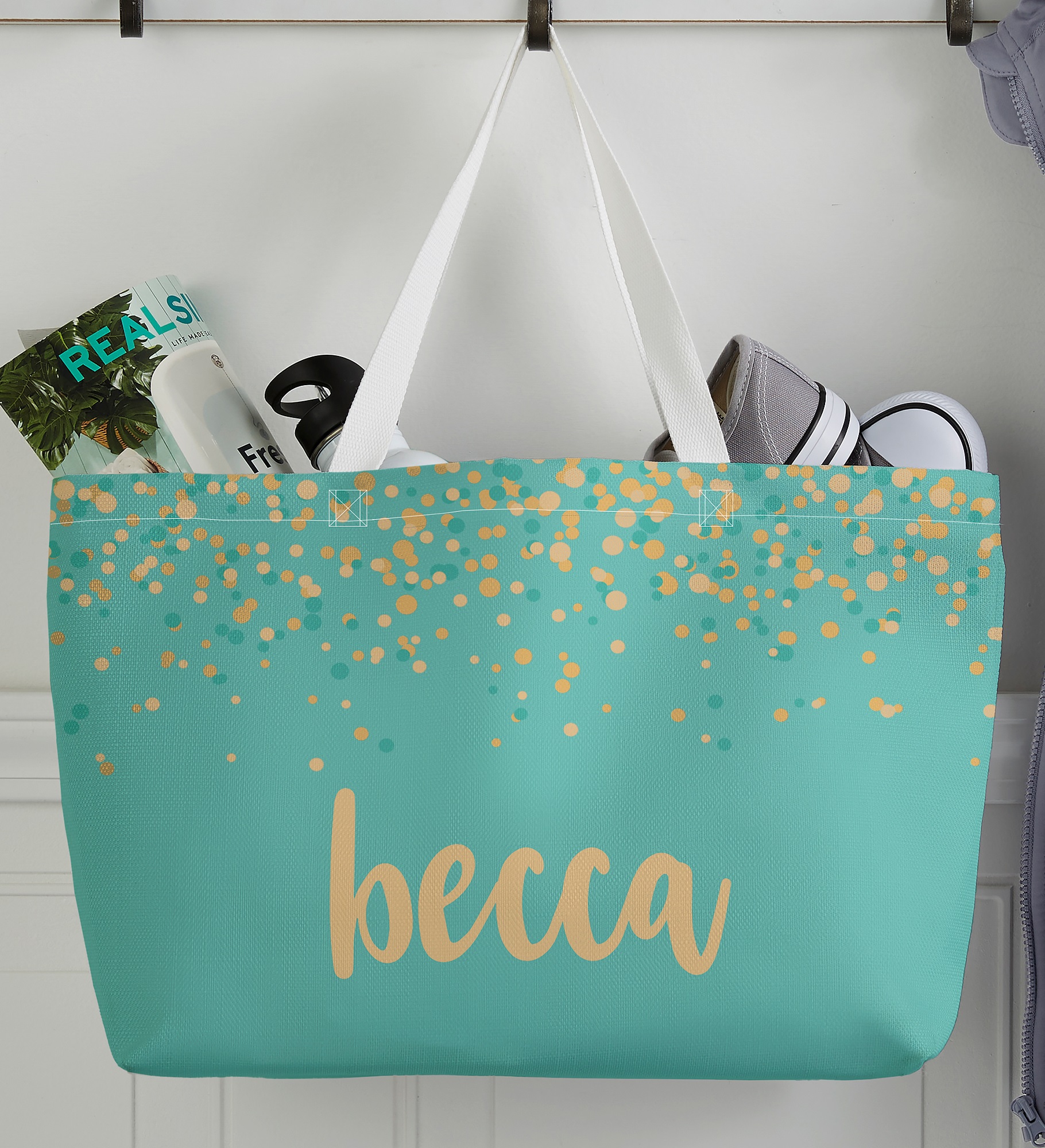 Sparkling Name Personalized Tote Bag