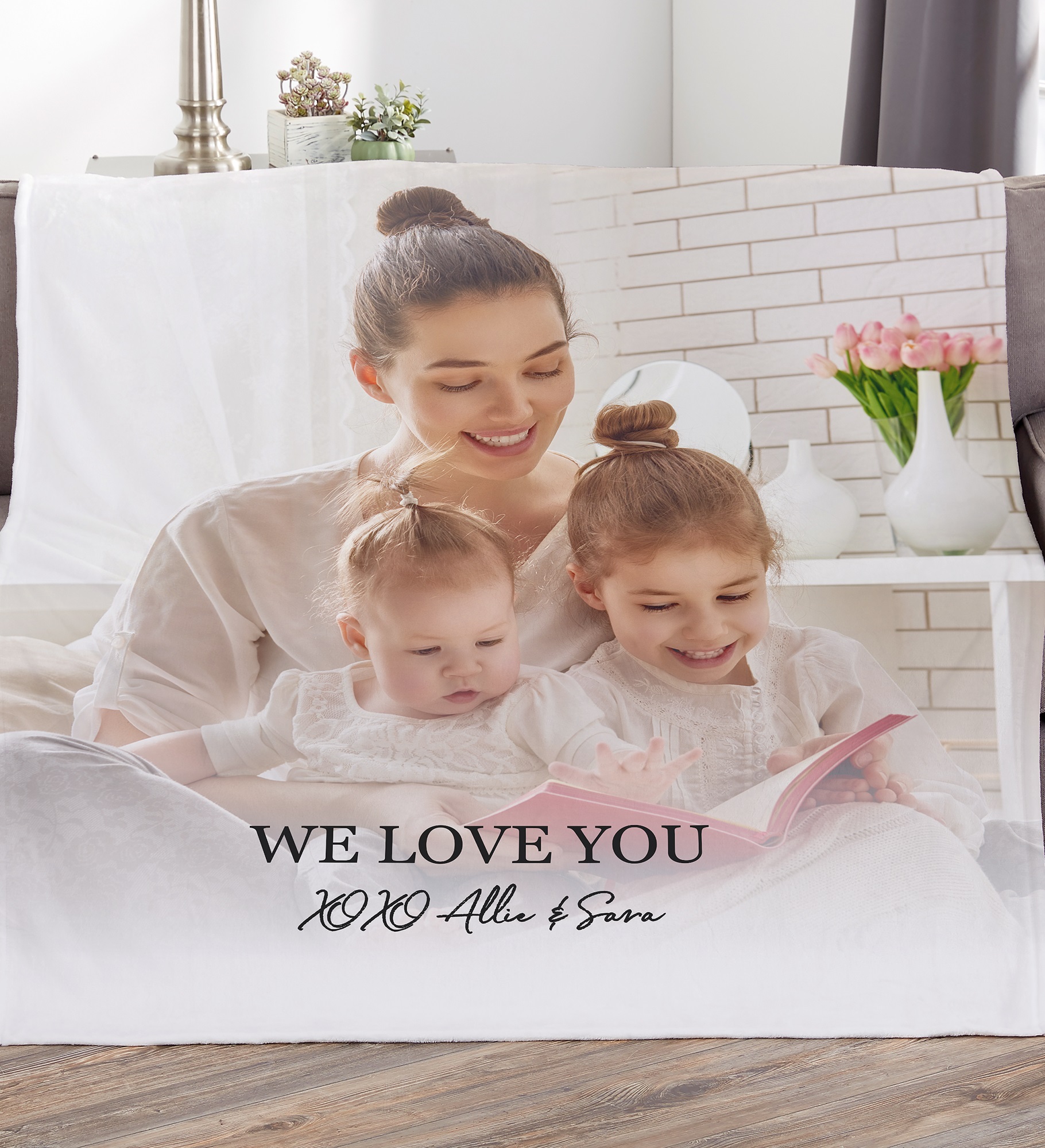 Photo & Message For Her Personalized Blanket