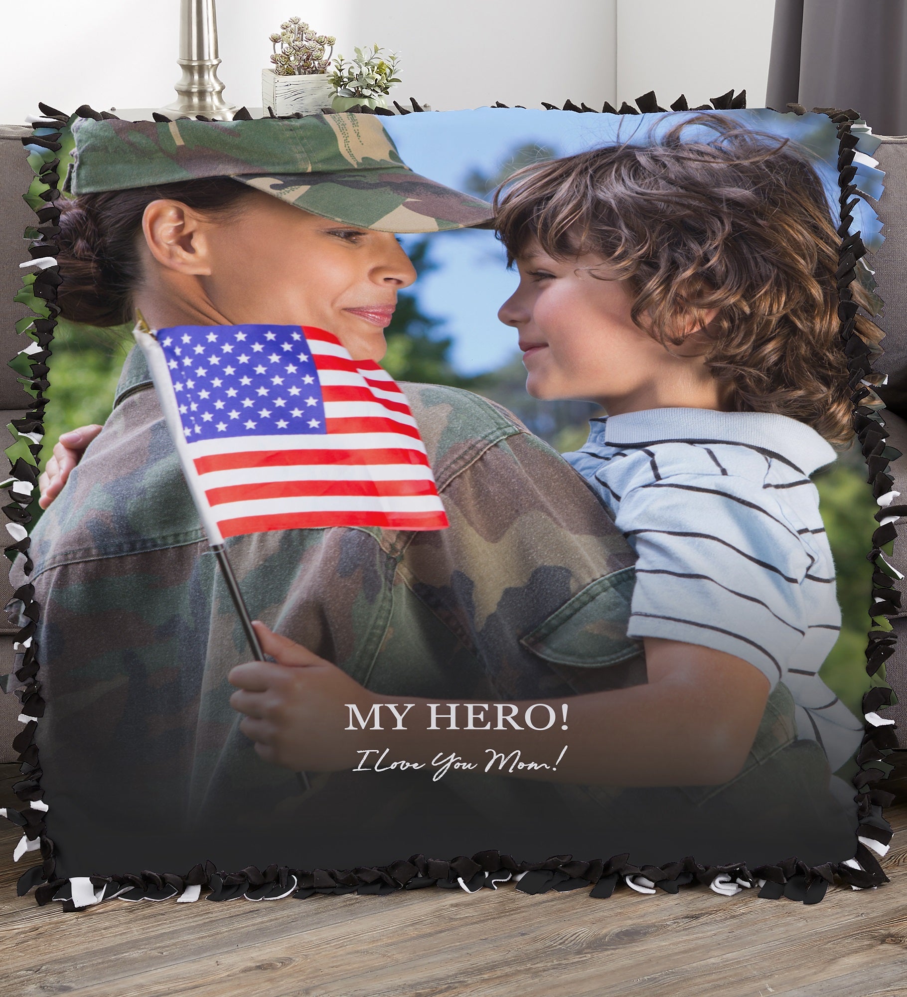 Photo & Message For Her Personalized Blanket