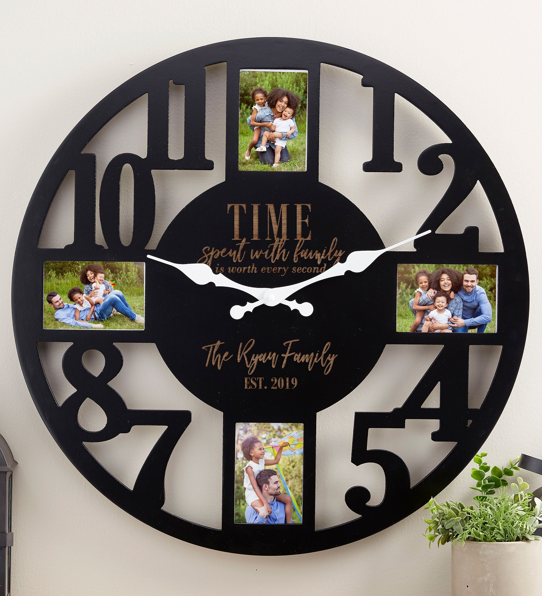 Worth Every Second Personalized Picture Frame Wall Clock