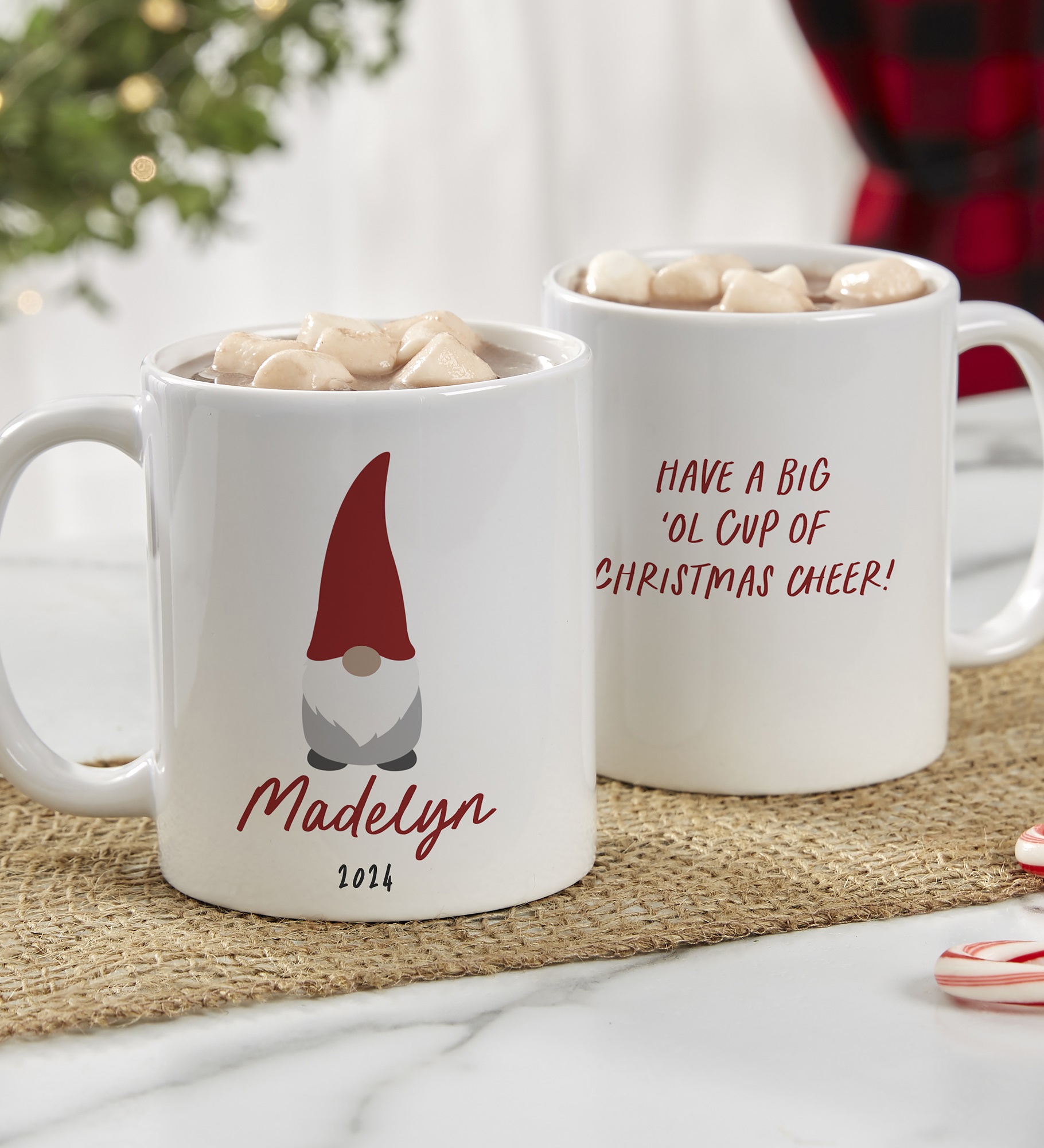 Christmas Gnome Personalized Coffee Mugs