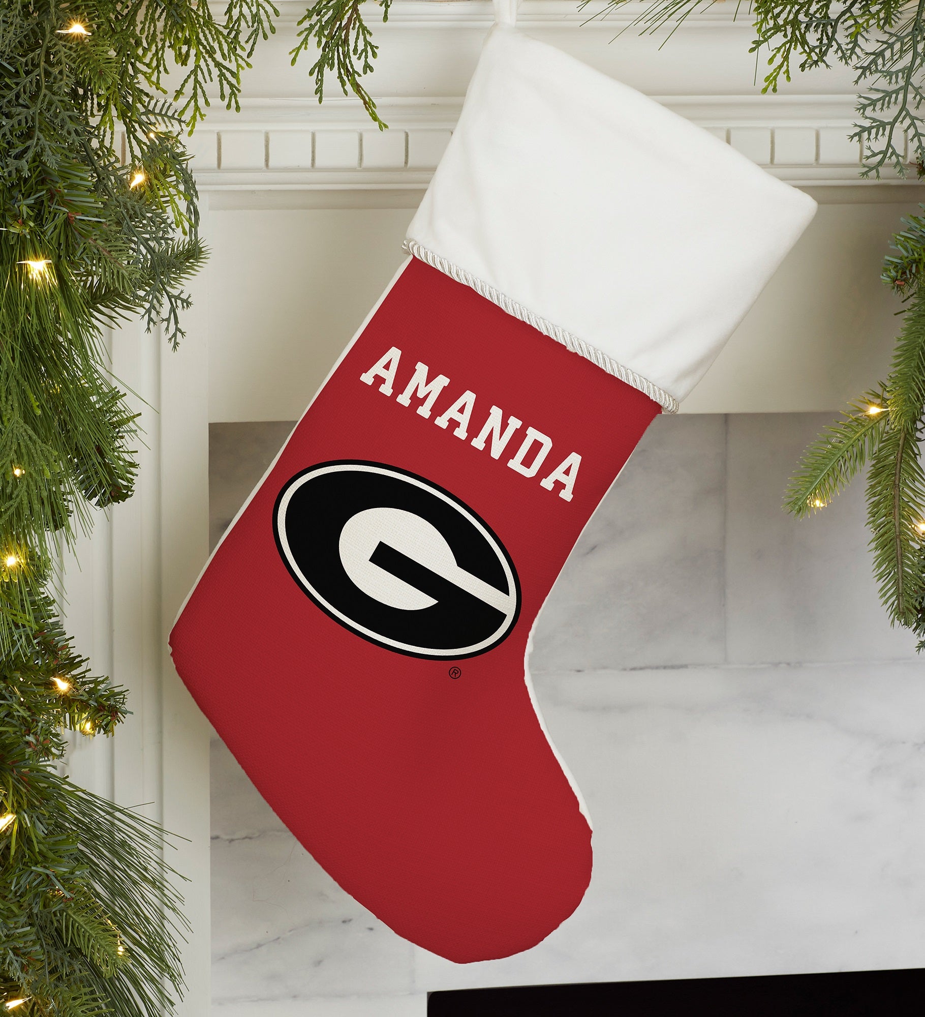 NCAA Georgia Bulldogs Personalized Christmas Stocking