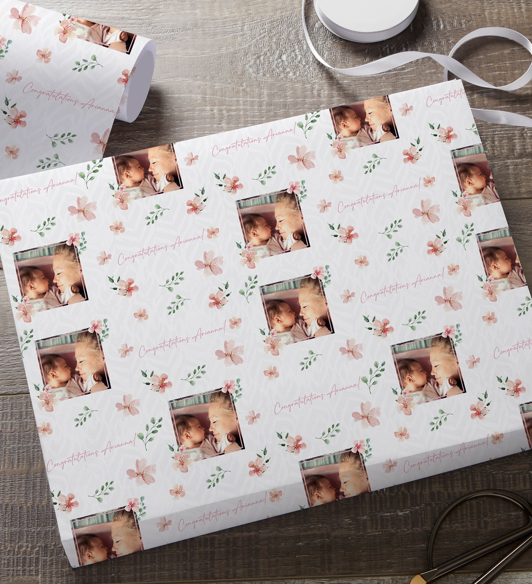 A Mother's Blooming Love Personalized Wrapping Paper