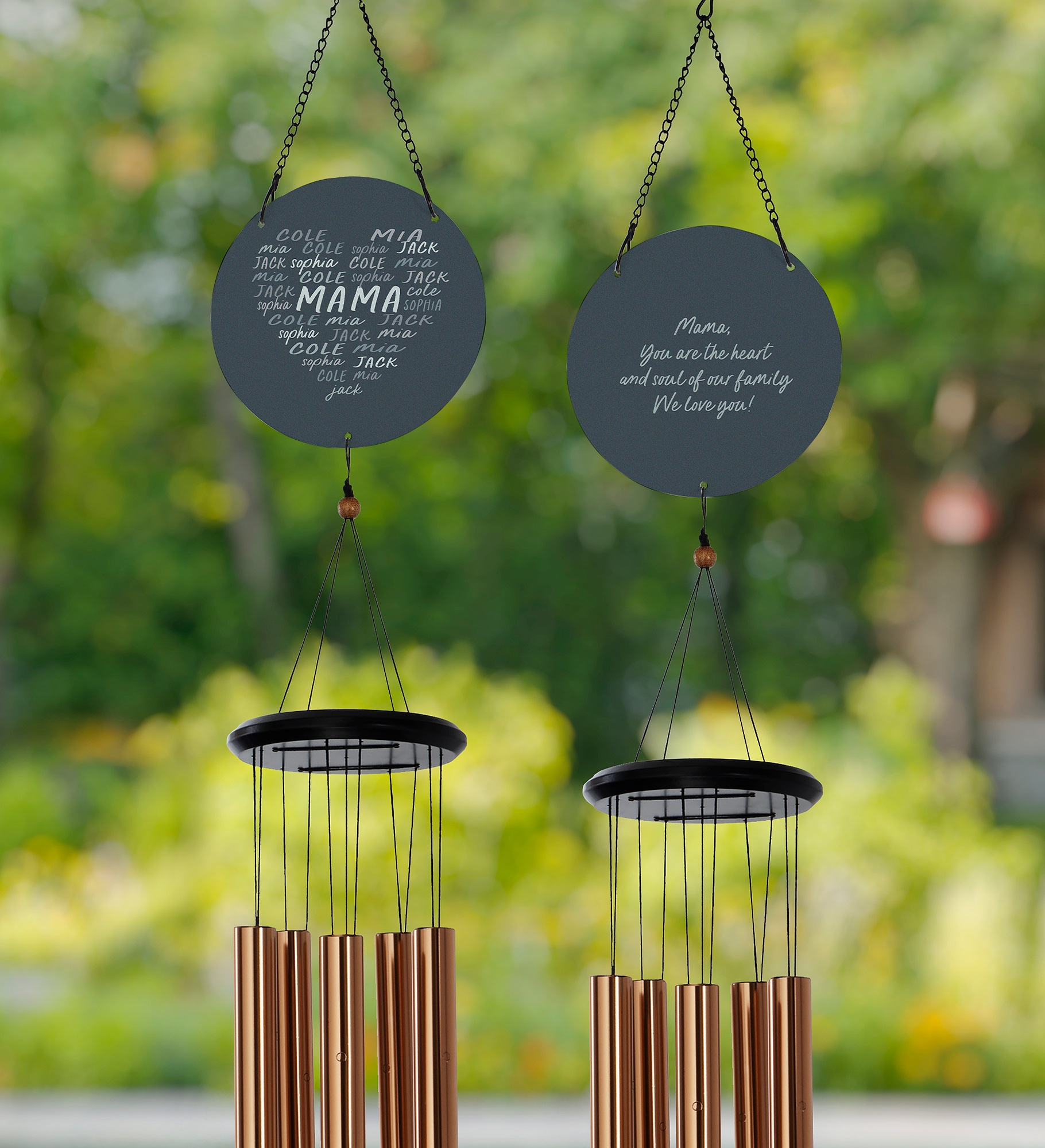Grateful Heart Personalized Wind Chimes 
