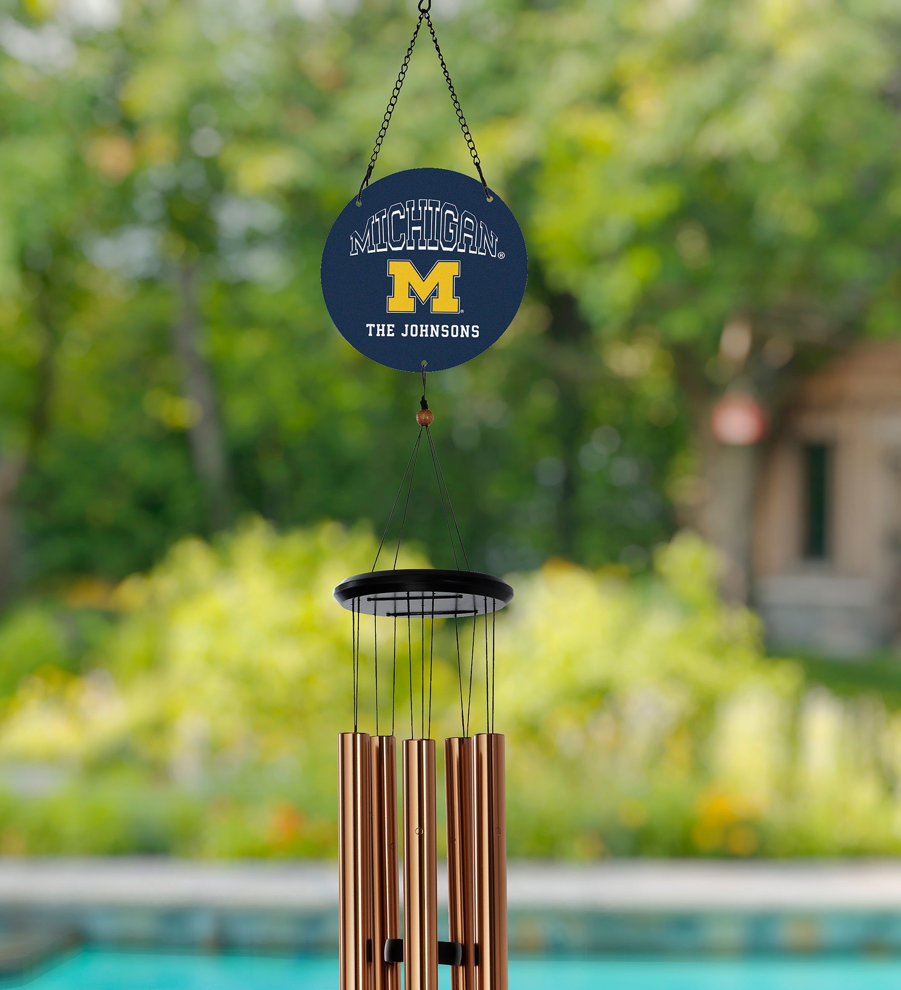 NCAA Michigan Wolverines Personalized Wind Chimes