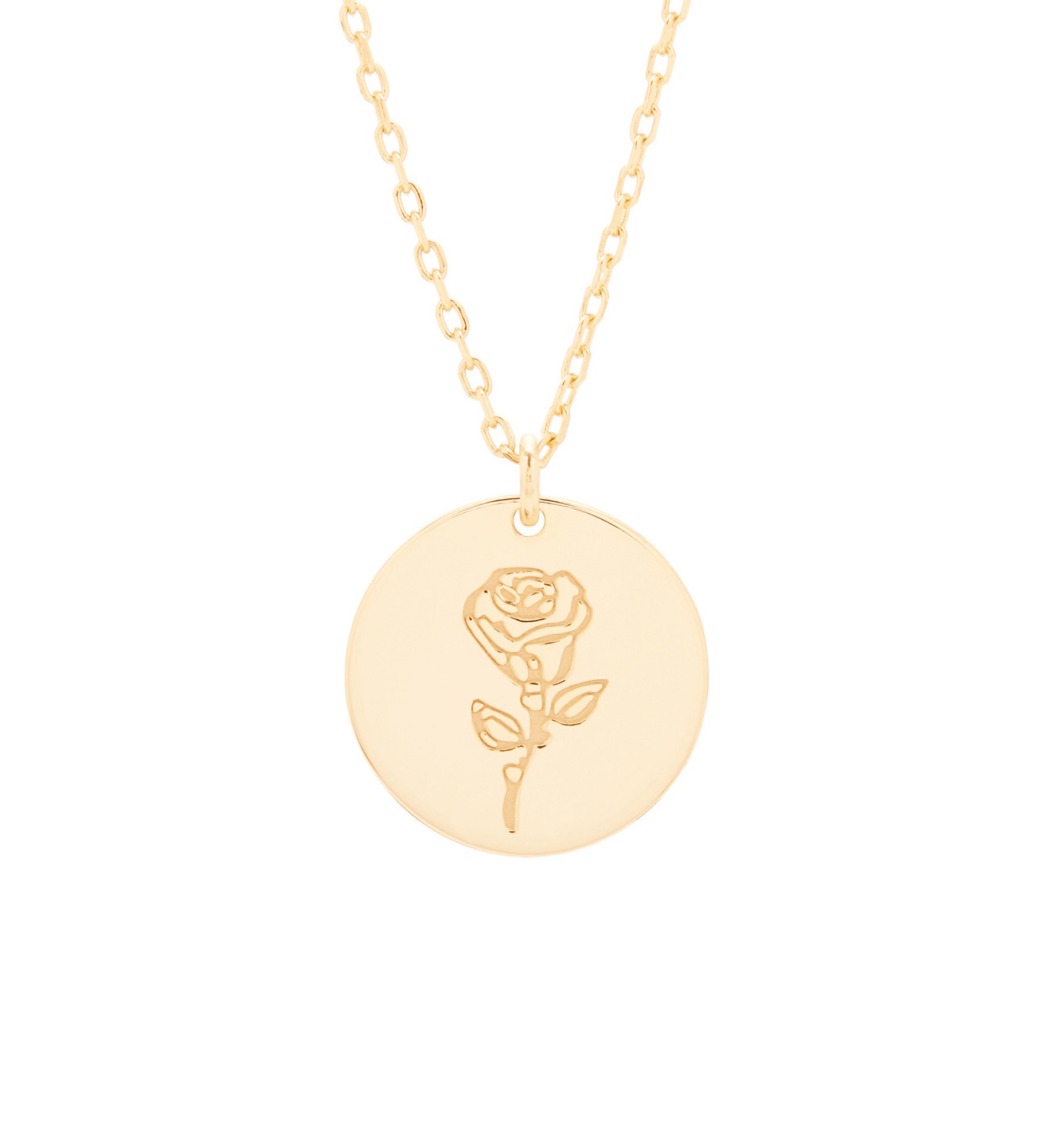 June Birth Flower Rose Gold Pendant
