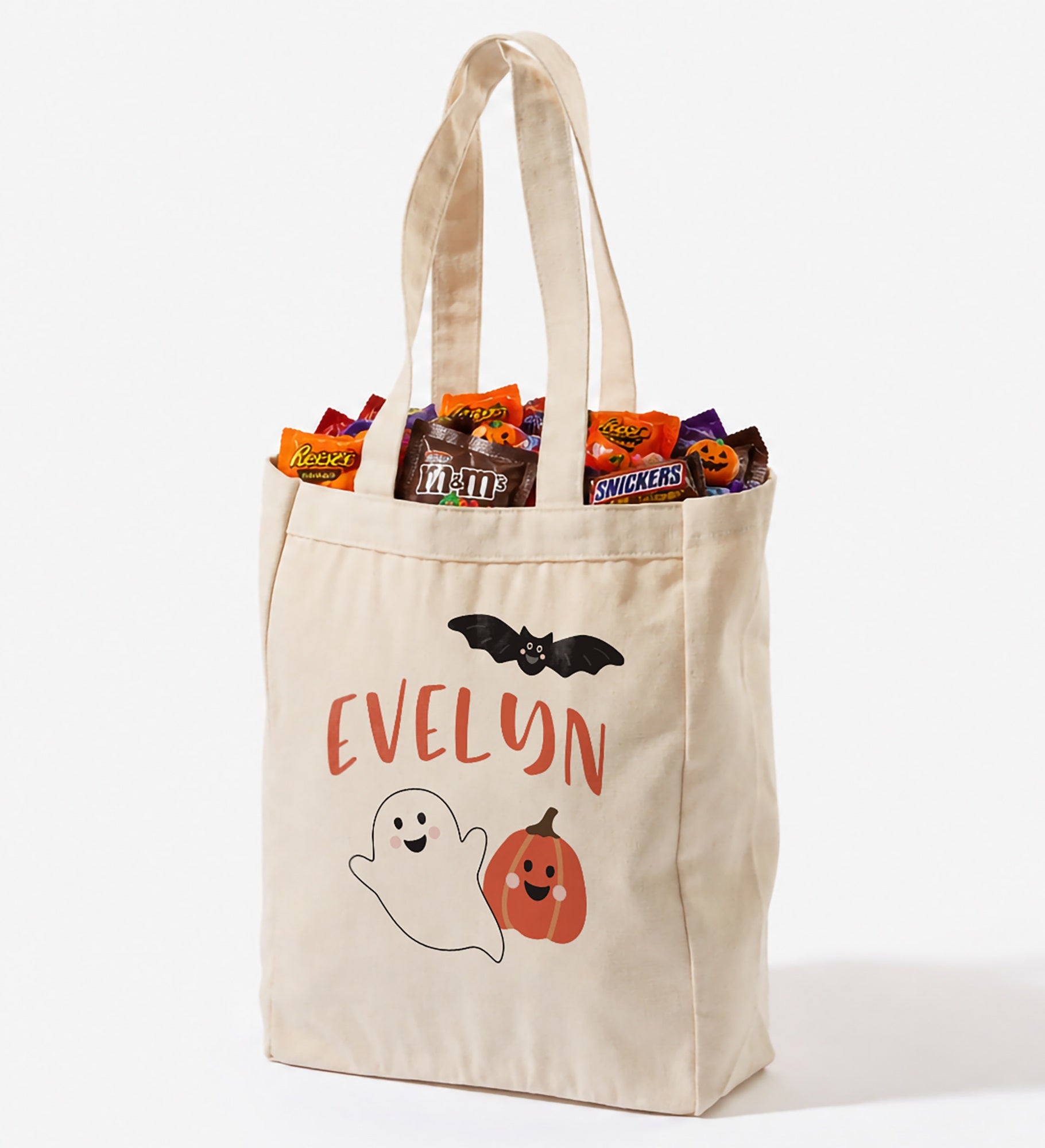 Halloween Print Personalized Halloween Canvas Tote Bag