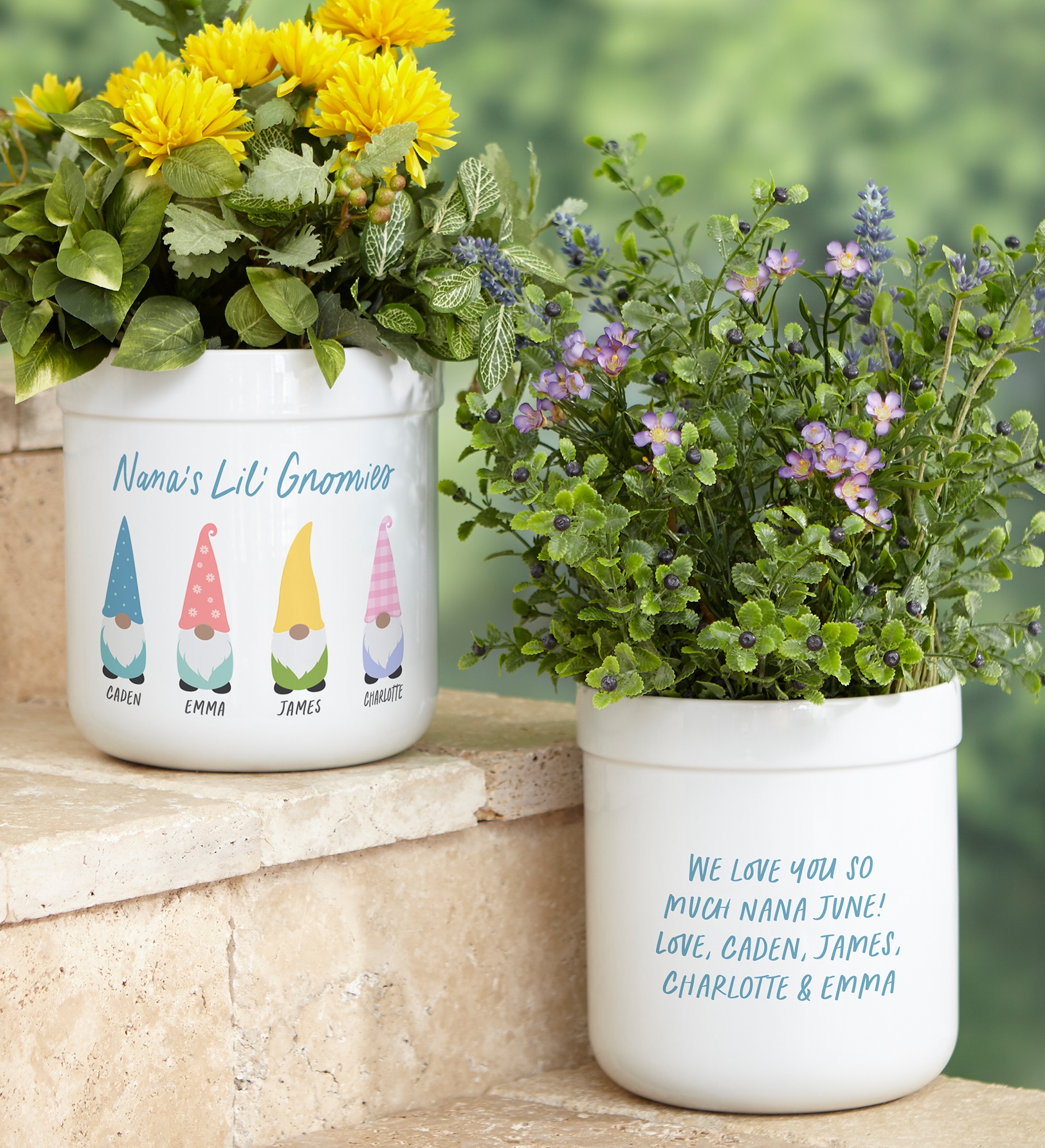 Spring Gnome Personalized Outdoor Flower Pot