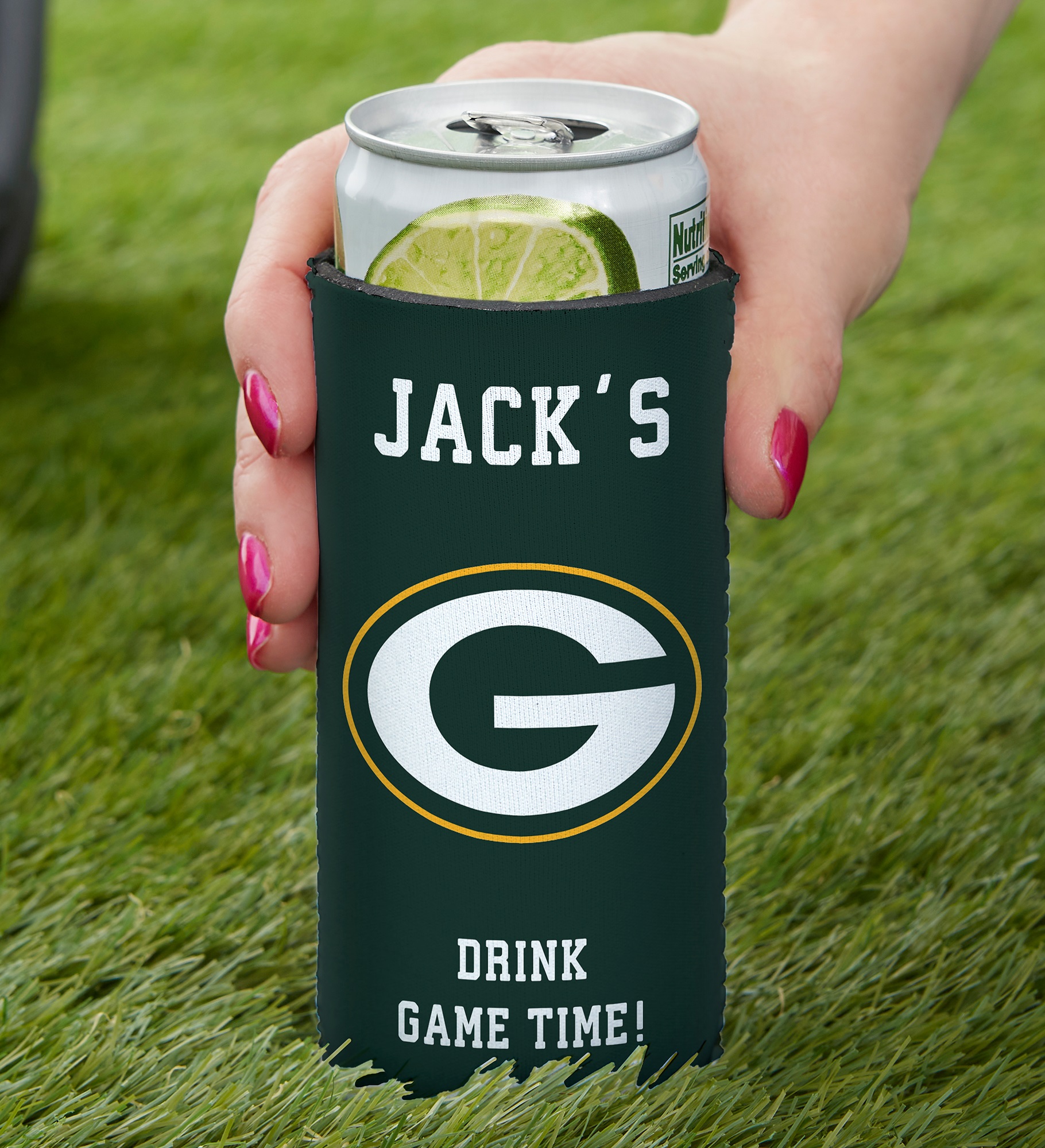 NFL Green Bay Packers Personalized Slim Can Cooler