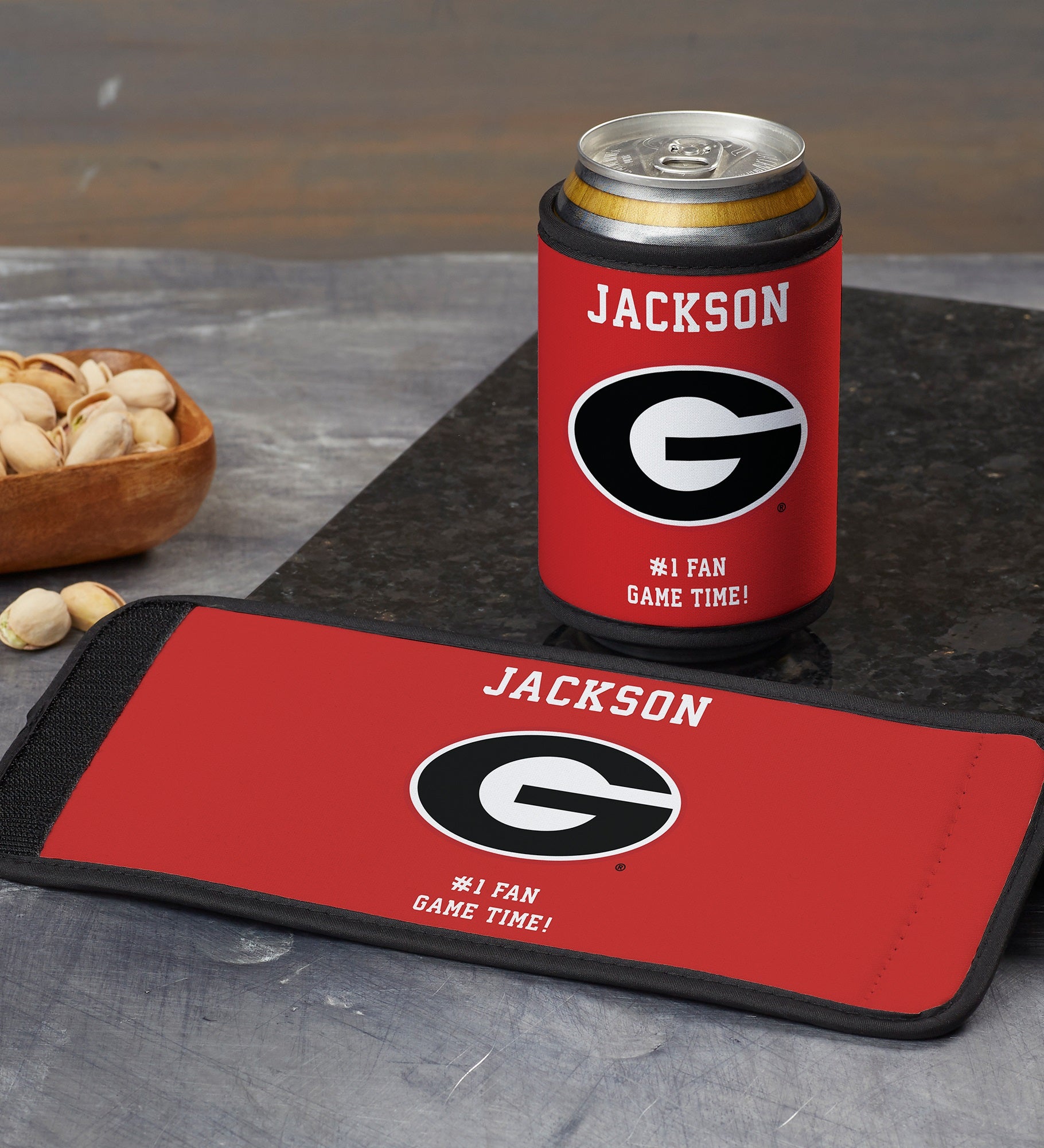 NCAA Georgia Bulldogs Personalized Can & Bottle Wrap