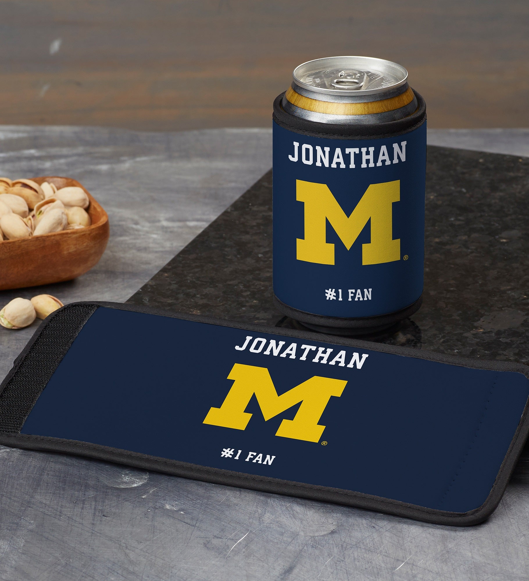 NCAA Michigan Wolverines Personalized Can & Bottle Wrap