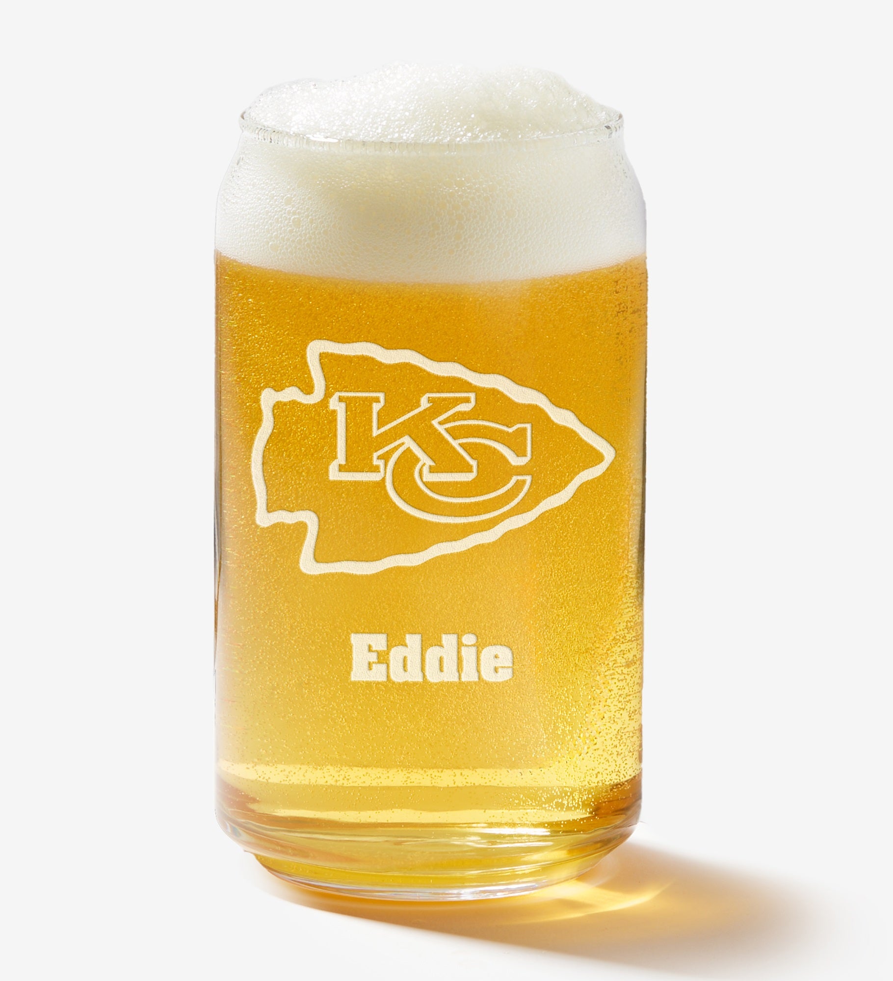 NFL Kansas City Chiefs Personalized Beer Glasses