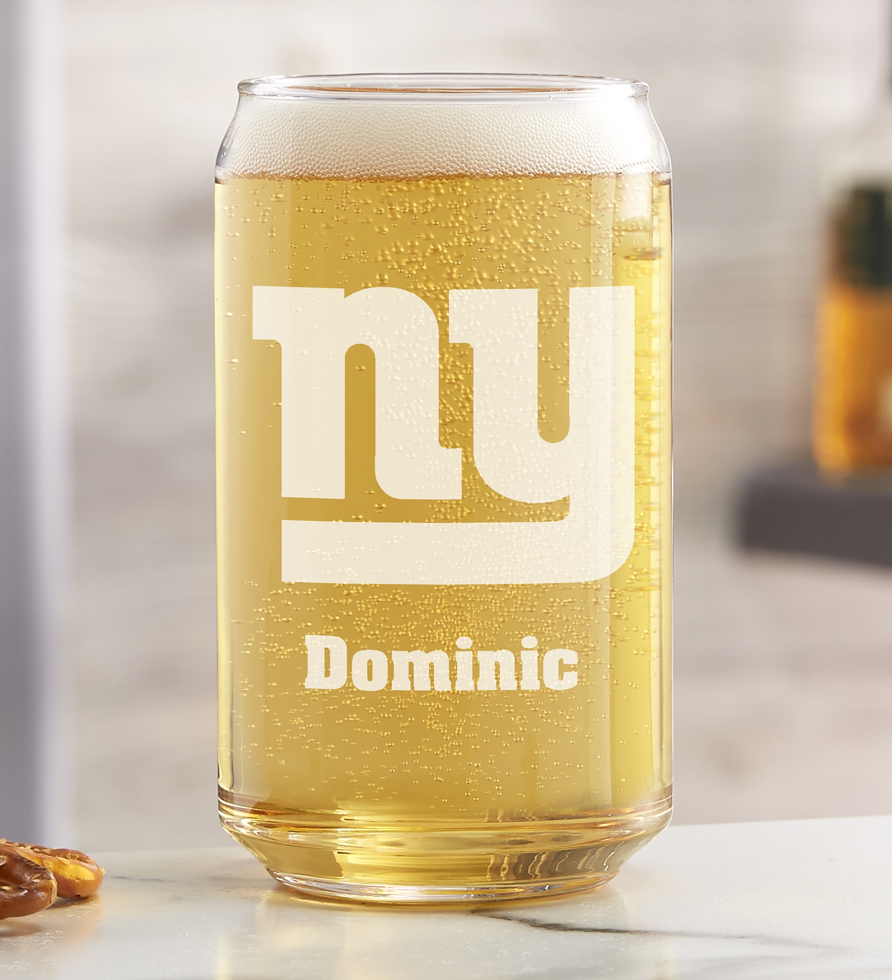 NFL New York Giants Personalized Beer Glass