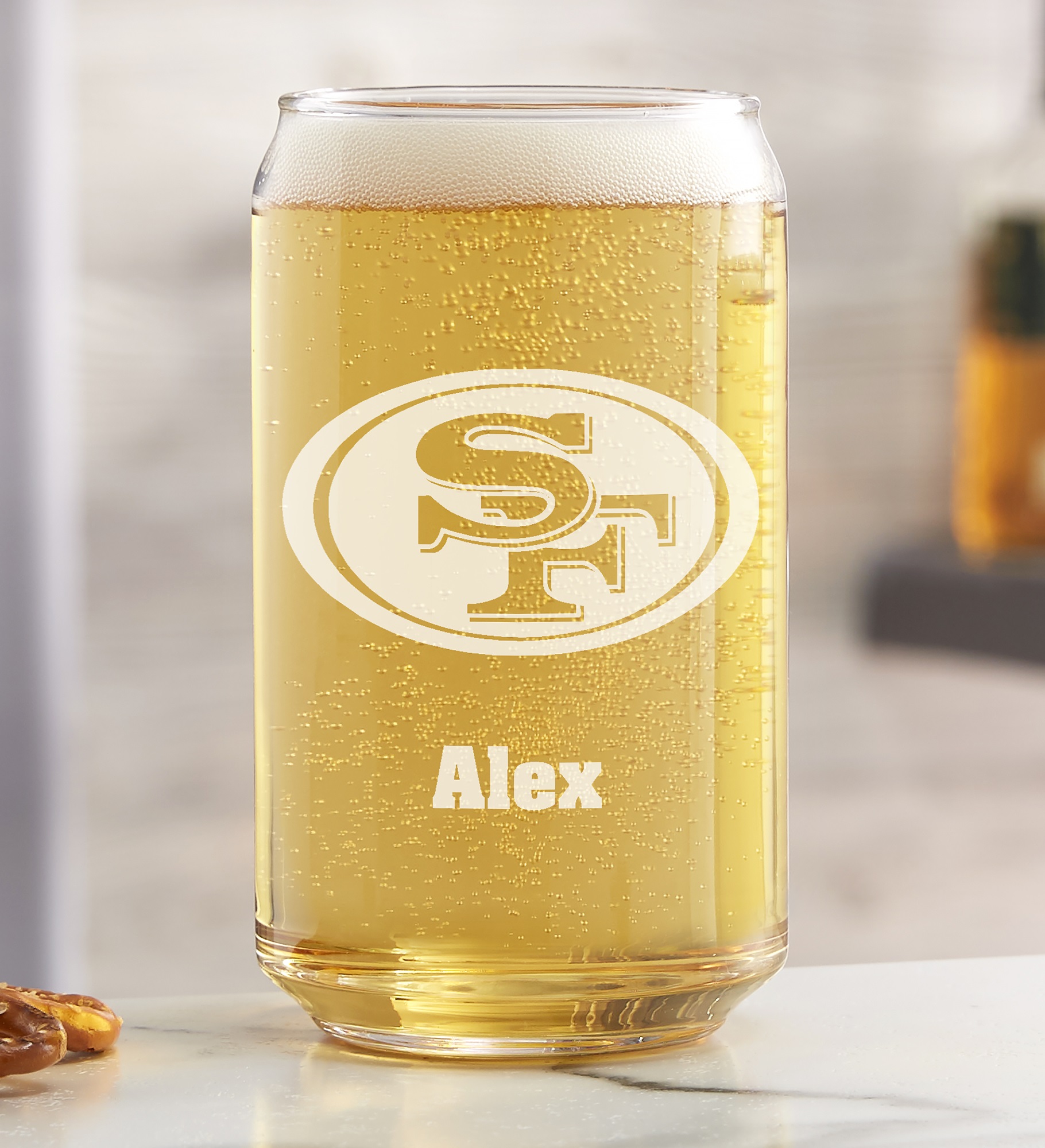 NFL San Francisco 49ers Personalized Beer Glass