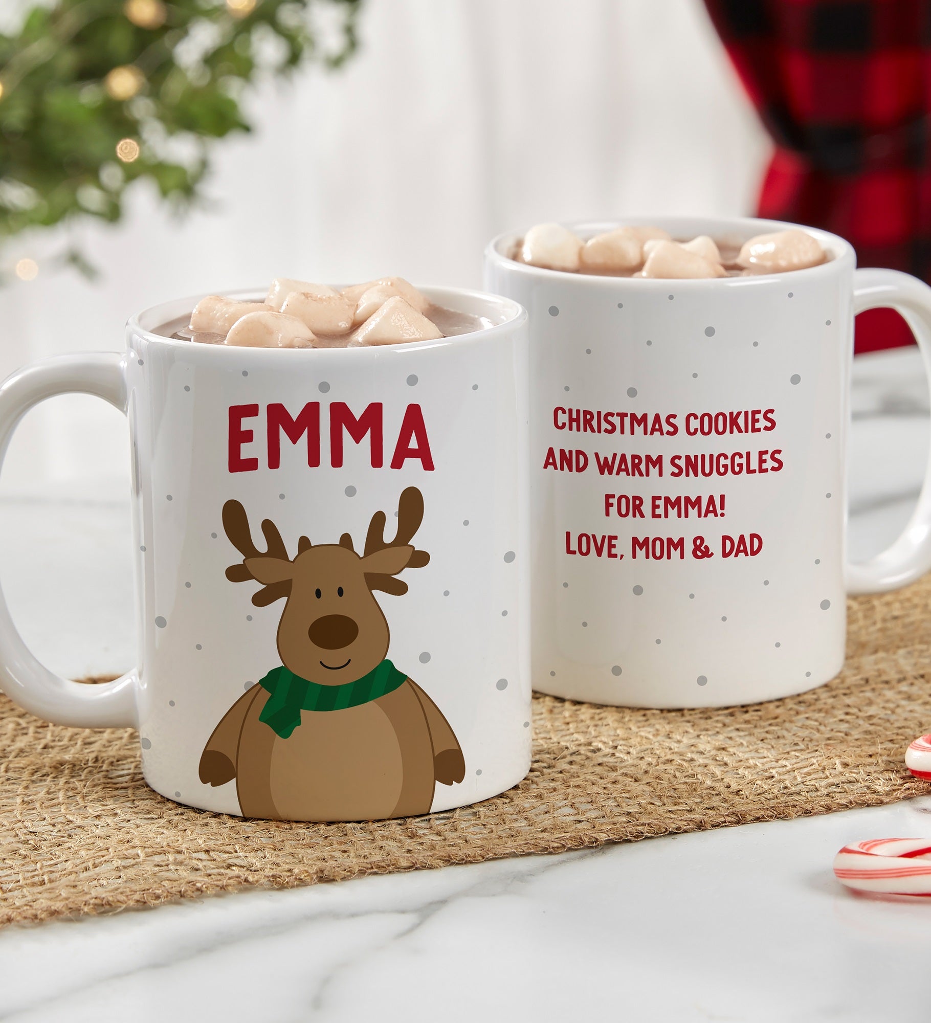 Santa and Friends Personalized Christmas Coffee Mugs