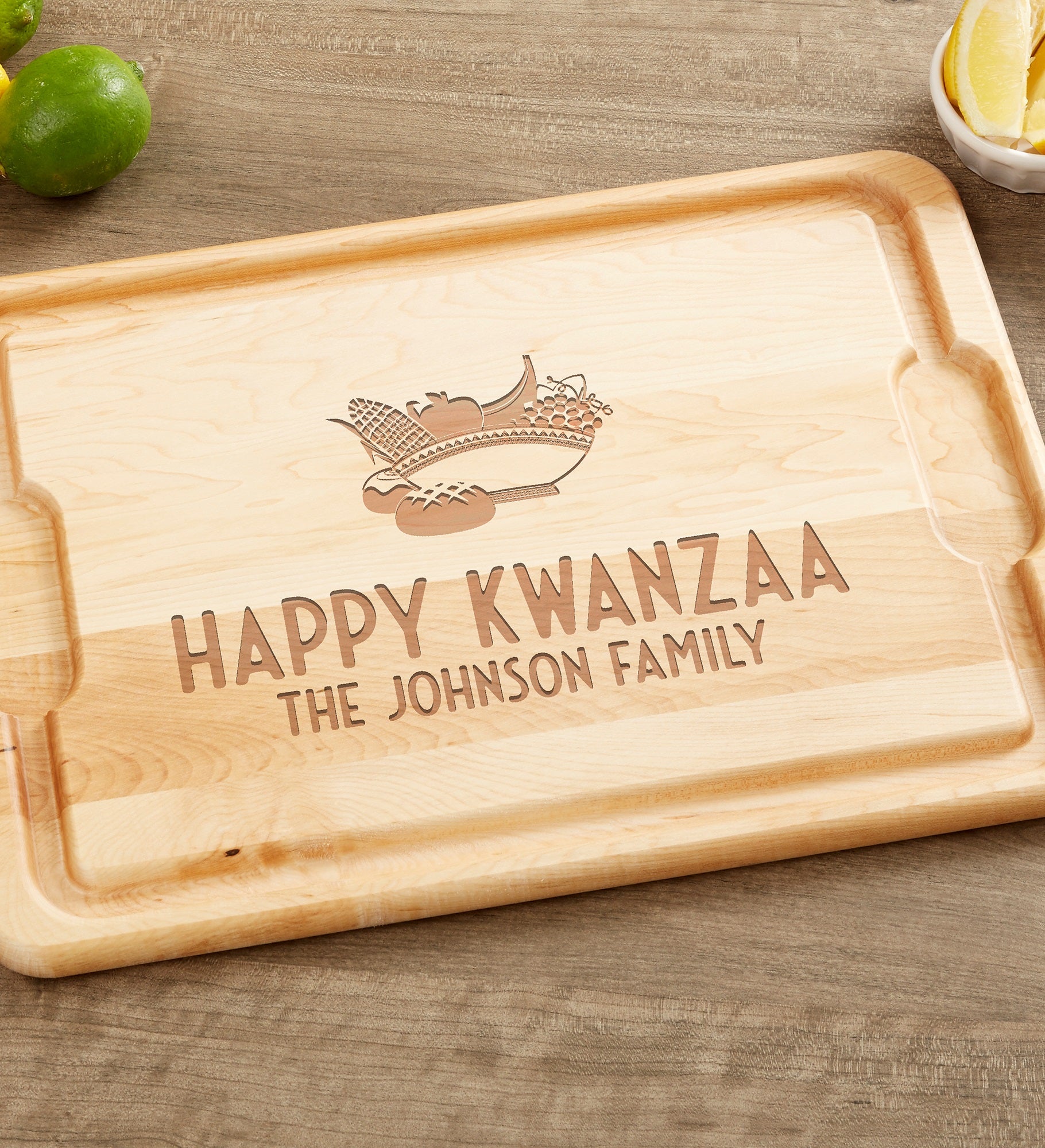 Kwanzaa Personalized Hardwood Cutting Boards