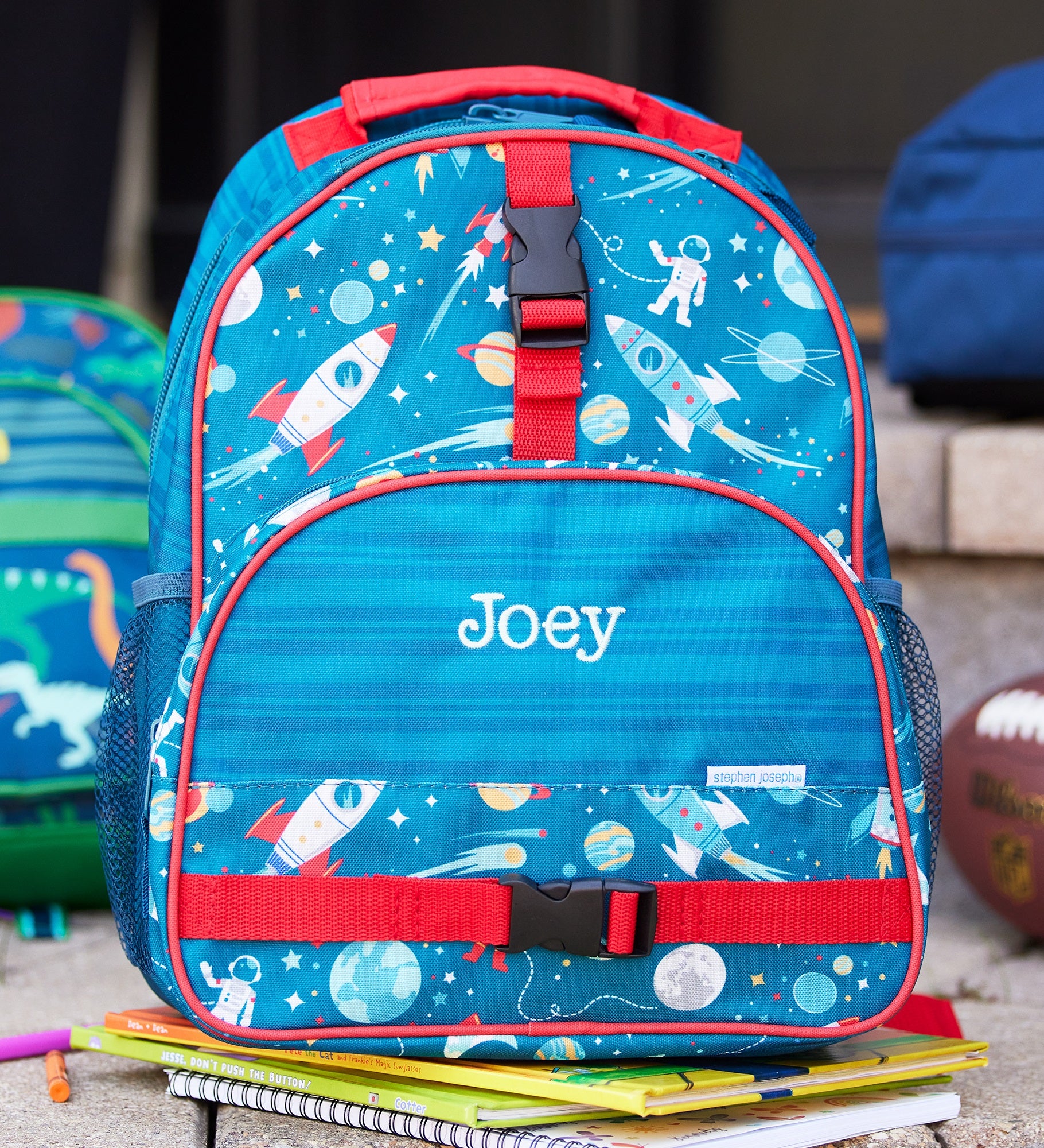 Space Embroidered All Over Print Backpack by Stephen Joseph