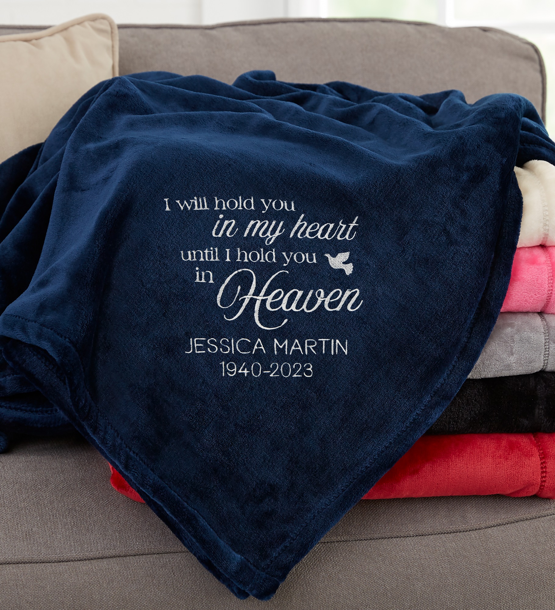 I Will Hold You In My Heart Personalized Fleece Blanket
